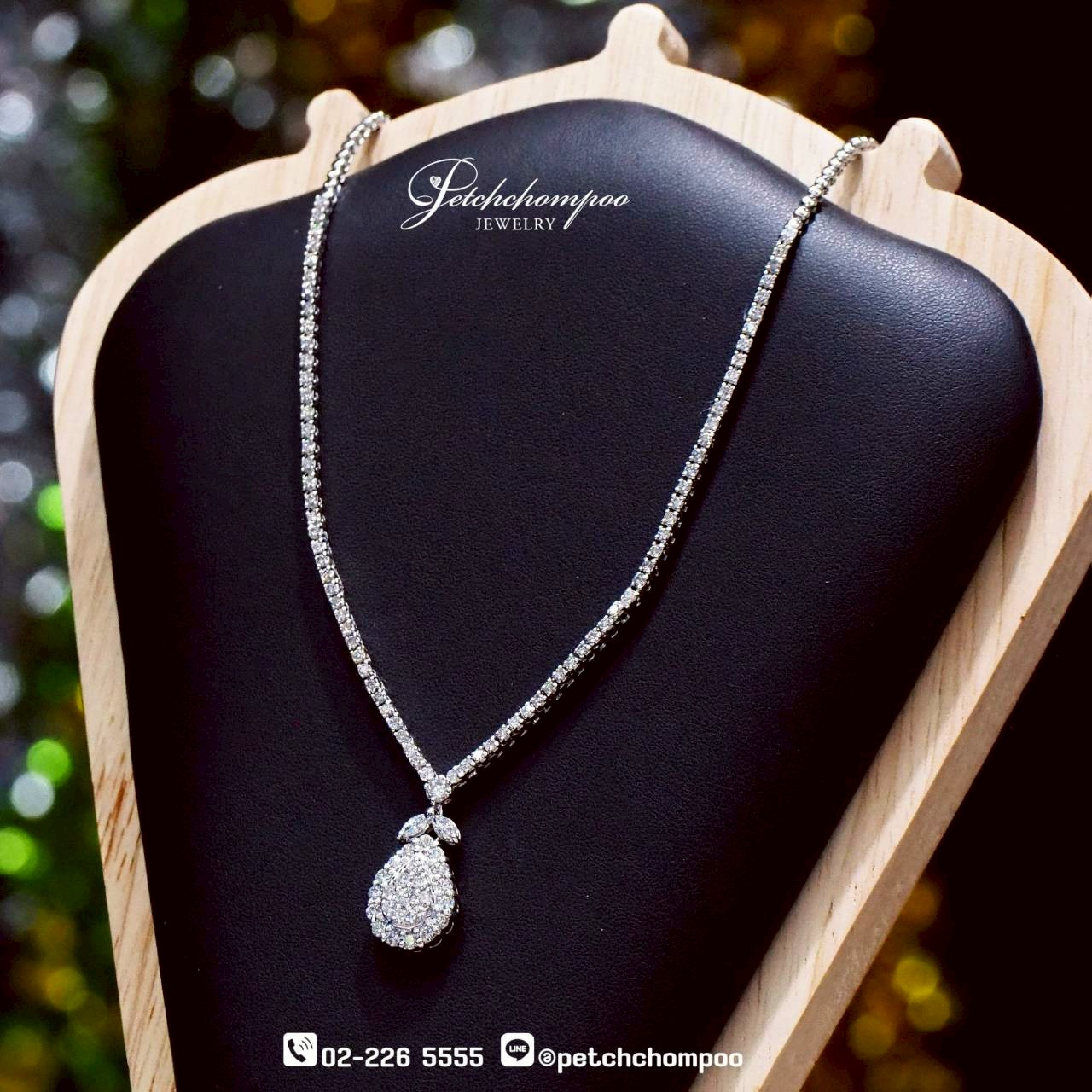[30118] Diamond Raindrop Grace™ สร้อยคอเพชรพร้อมจี้หยดน้ำ 2.67 กะรัต  129,000 