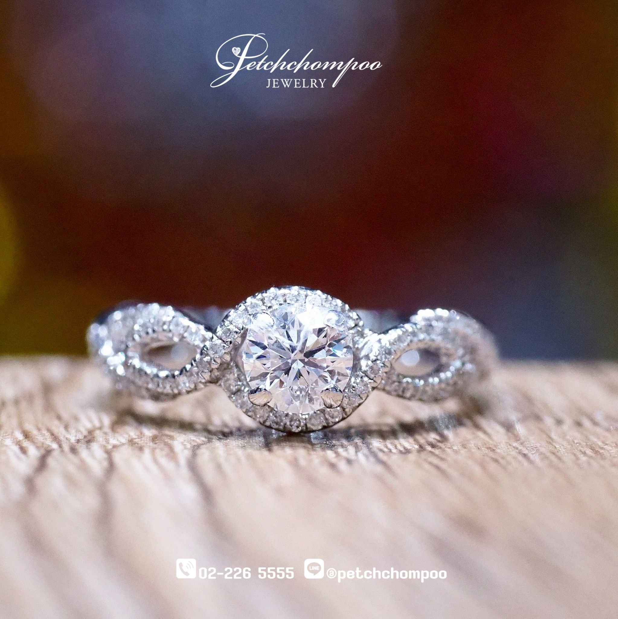 [25185] แหวนเพชรเม็ดกลาง 0.50 กะรัต ลดราคาเหลือ 69,000