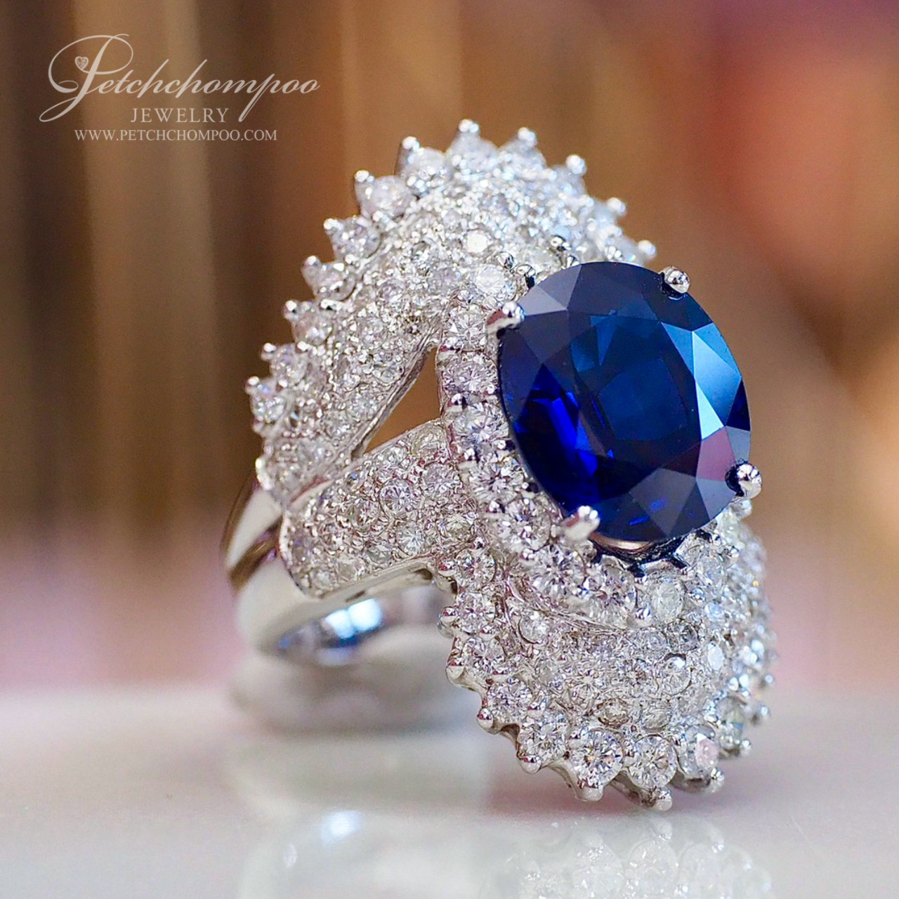 [021569] Siam Blue Sapphire ring Discount 499,000