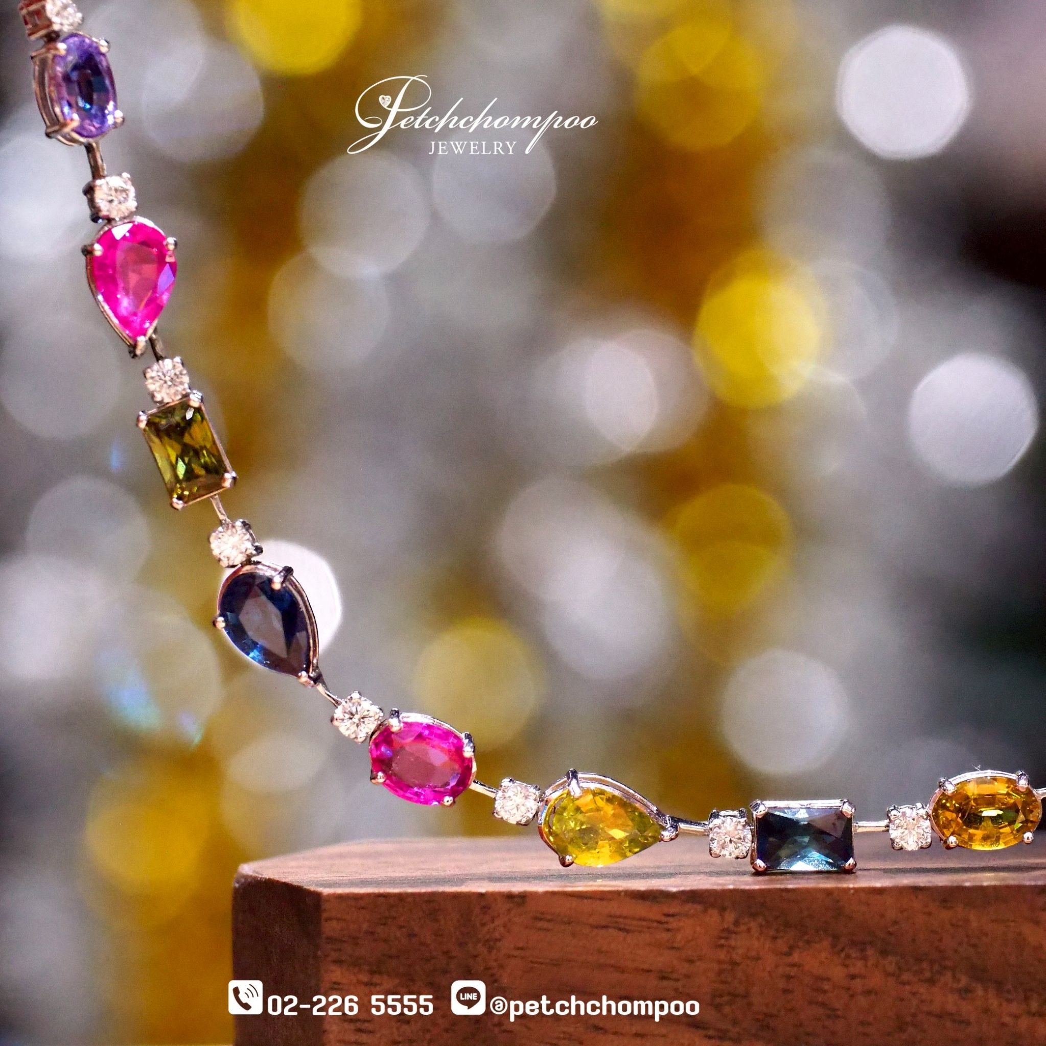 [022629] Multicolor Sapphire With Diamond Bracelet  89,000 