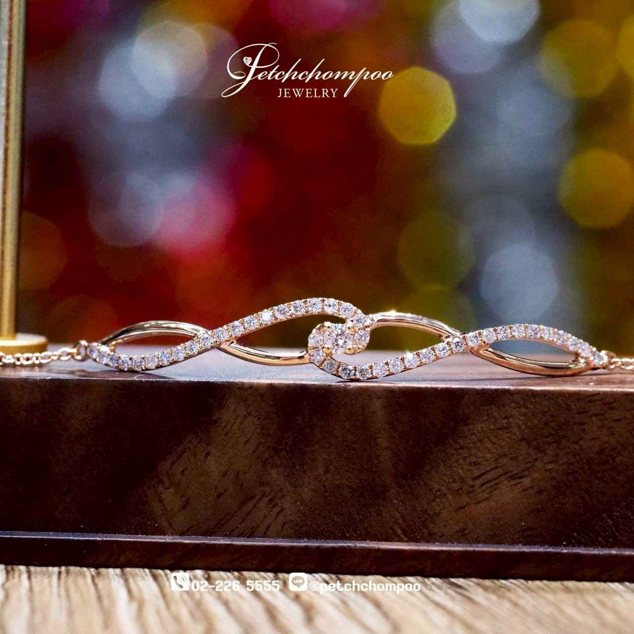 [30017] สร้อยข้อมือเพชร Infinity Grace™ 0.37 กะรัต ทองคำแท้ ลดราคาเหลือ 29,000