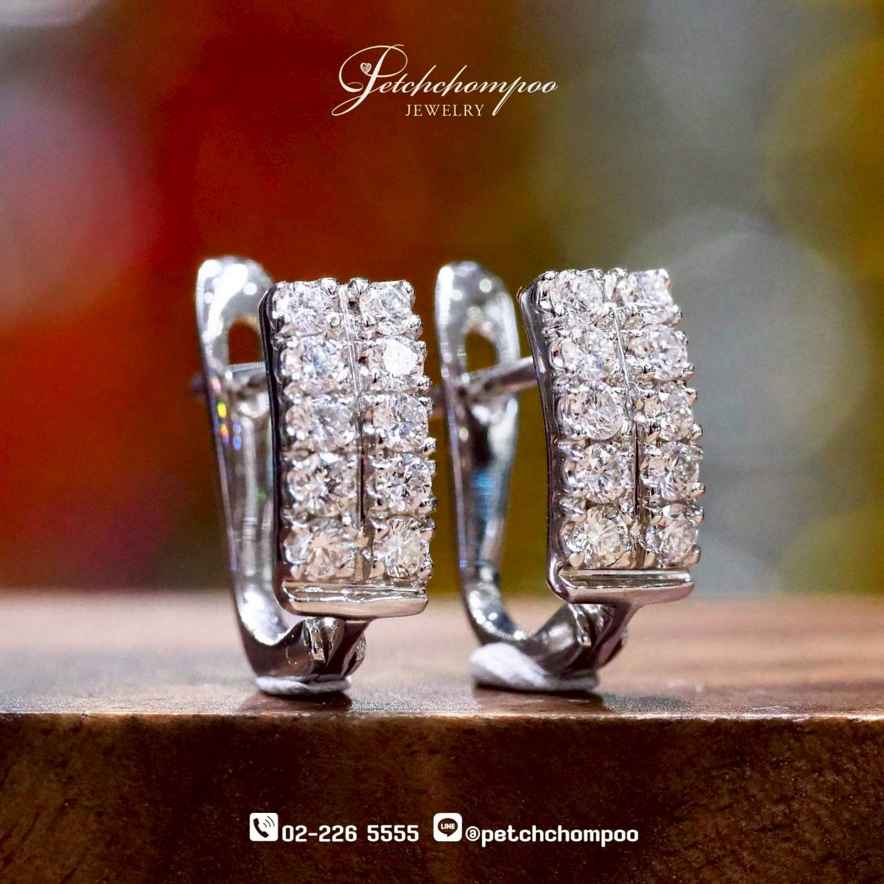 [30008] Classic Twin Row™0.43 carat Diamond Earrings Discount 38,000