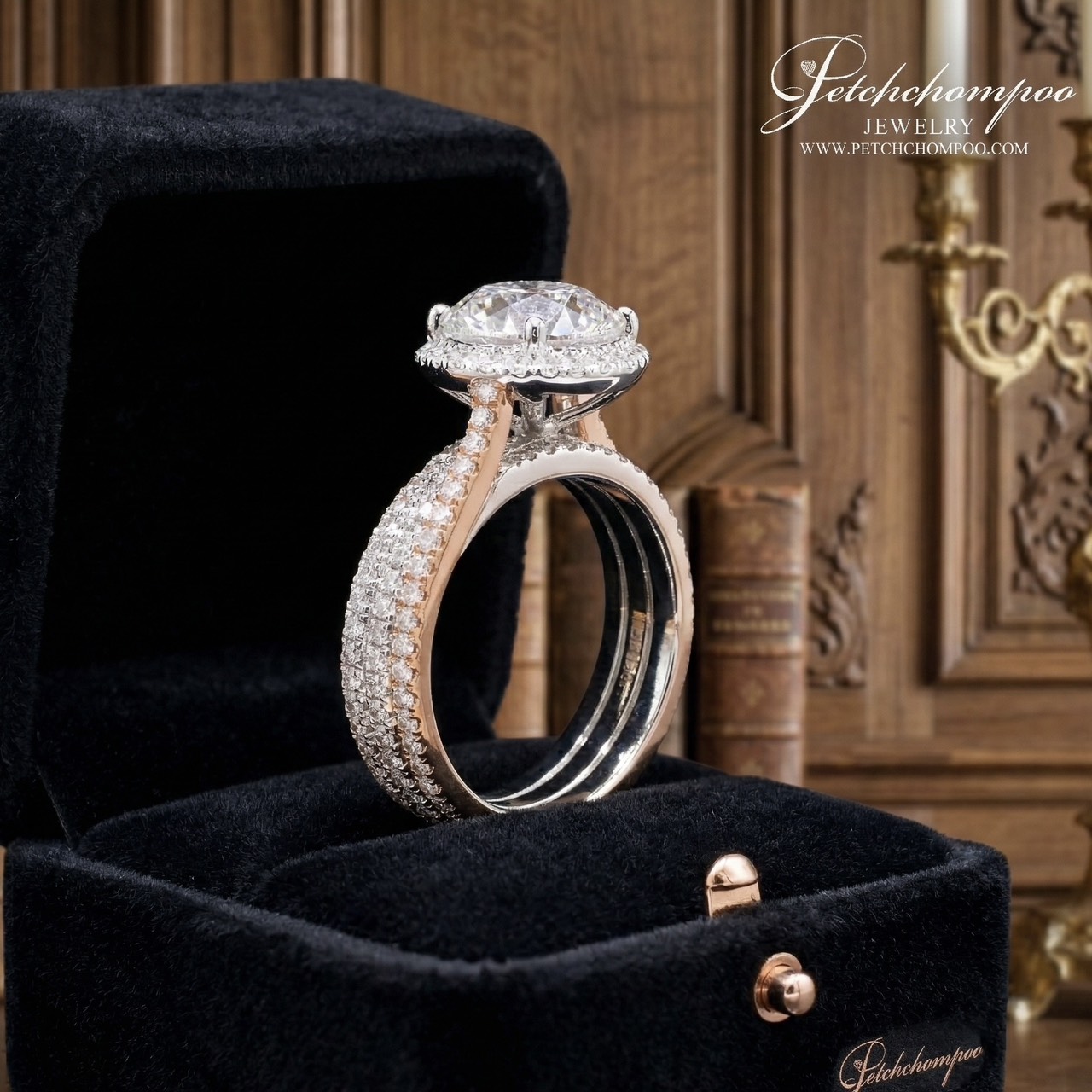 [29917] The Imperial Aurora Diamond Ring | 3.01 Carat Center  I  VVS2  | Triple Excellent Cut | HRD Certified Discount 990,000
