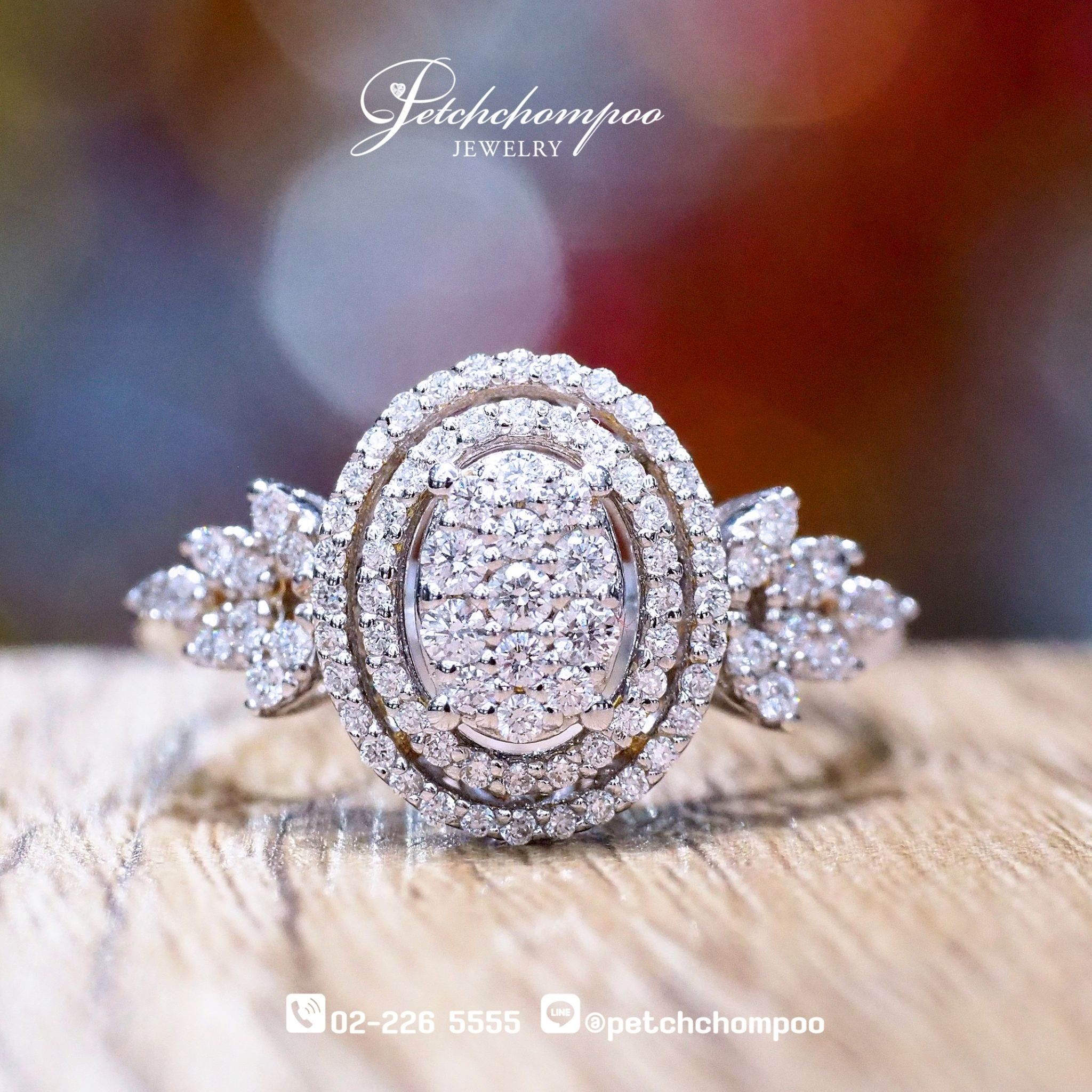 [021926] แหวนเพชรหน้ากว้าง ลดราคาเหลือ 39,000