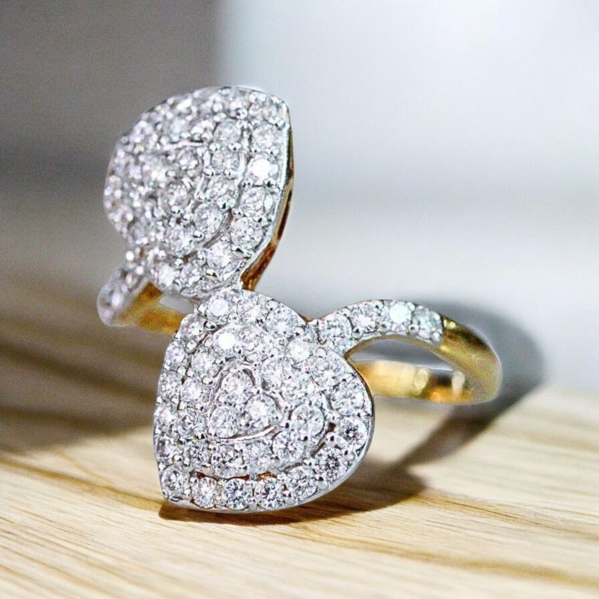 [25497] แหวนเพชรหัวใจไขว้  39,000 