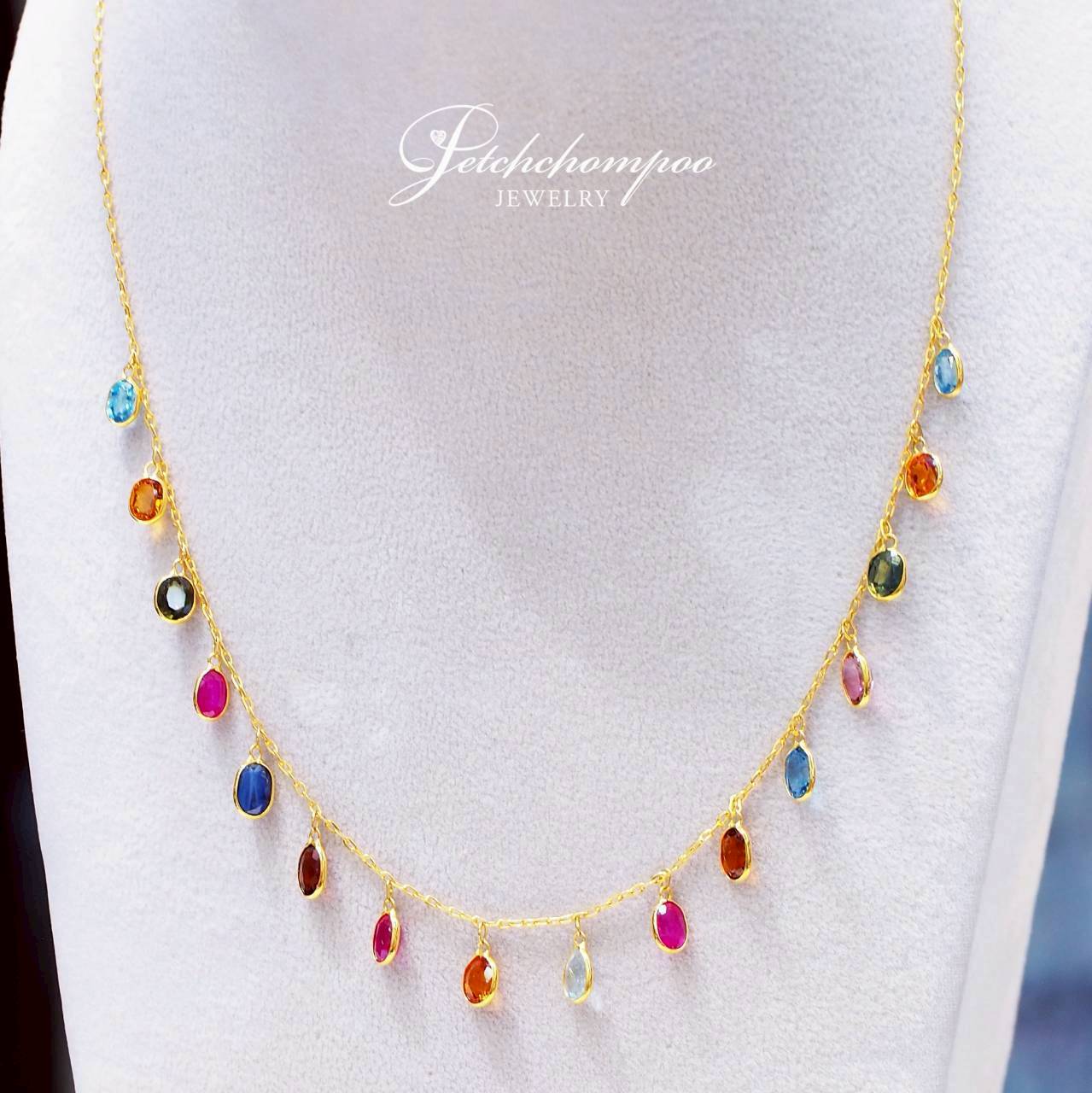 [30913] สร้อยคอพลอย MultiColor Kaleidoscope Elegance อัญมณีหลากเฉดสี  49,000 