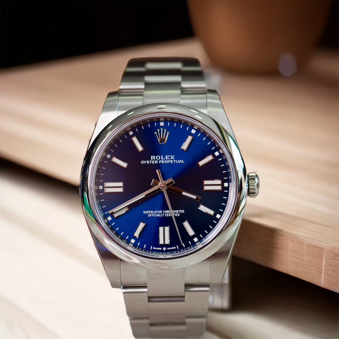 [26560] Rolex  Oyster Perpetual 41mm “Blue Dial” 124300  415,000 