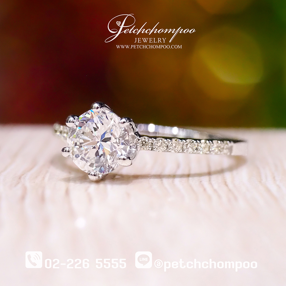 [29758] แหวนเพชร Solitaire Eleganza 1.00 กะรัต  | D VS2 GIA ลดราคาเหลือ 169,000