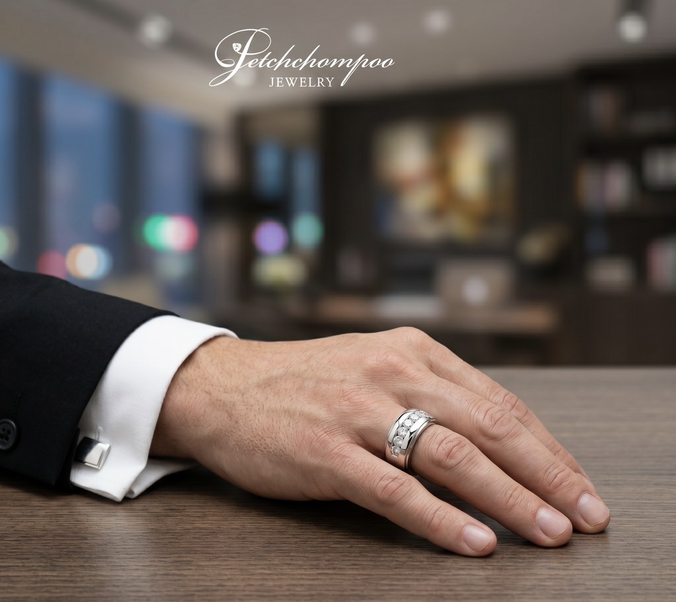 [021700] Eternal Five™ – Men’s Diamond Band with 5 Brilliant Stones  79,000 