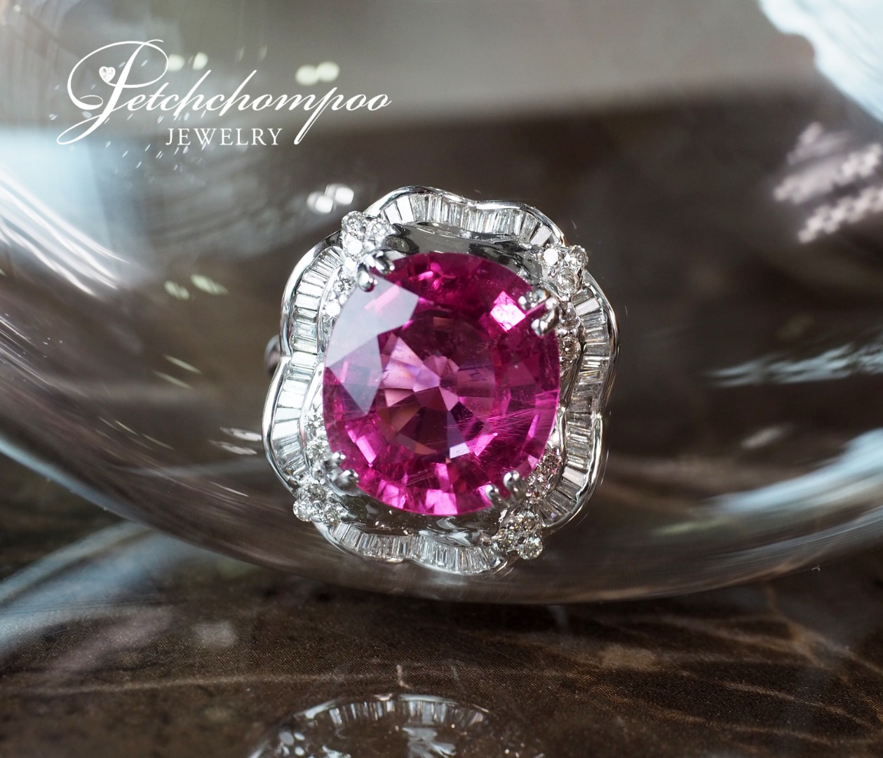 [024469] แหวน Pink Tourmaline 7.5 กะรัตล้อมเพชรเซอร์ IGL  69,000 