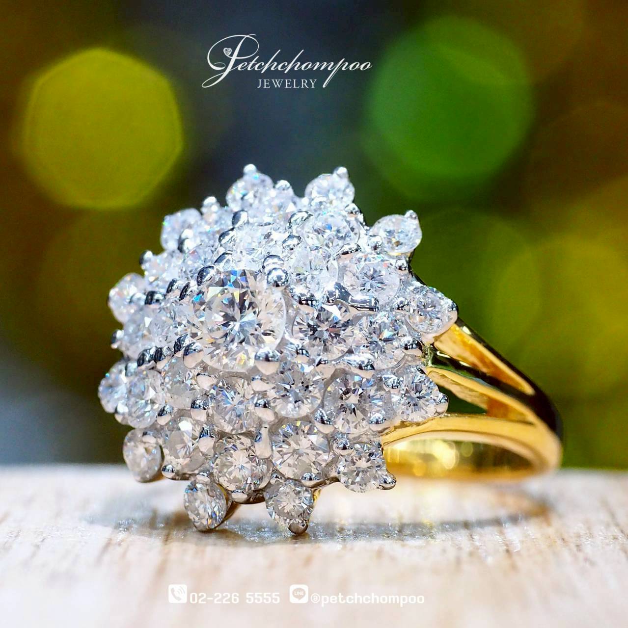 [30396] แหวนเพชรดีไซน์ดอกไม้ Blossom Radiance™ รวม 1.98 กะรัต  69,000 