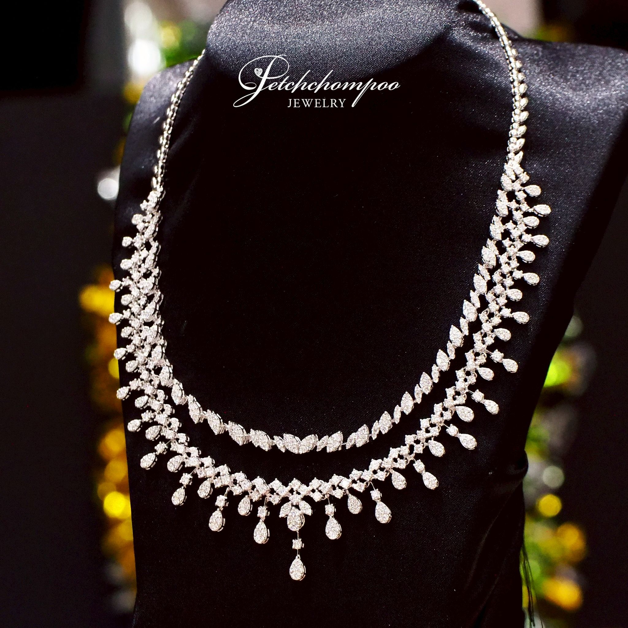[26895] สร้อยคอเพชร Double Halo Bloom™ 16.72 กะรัต หรูหราเหนือระดับ  539,000 