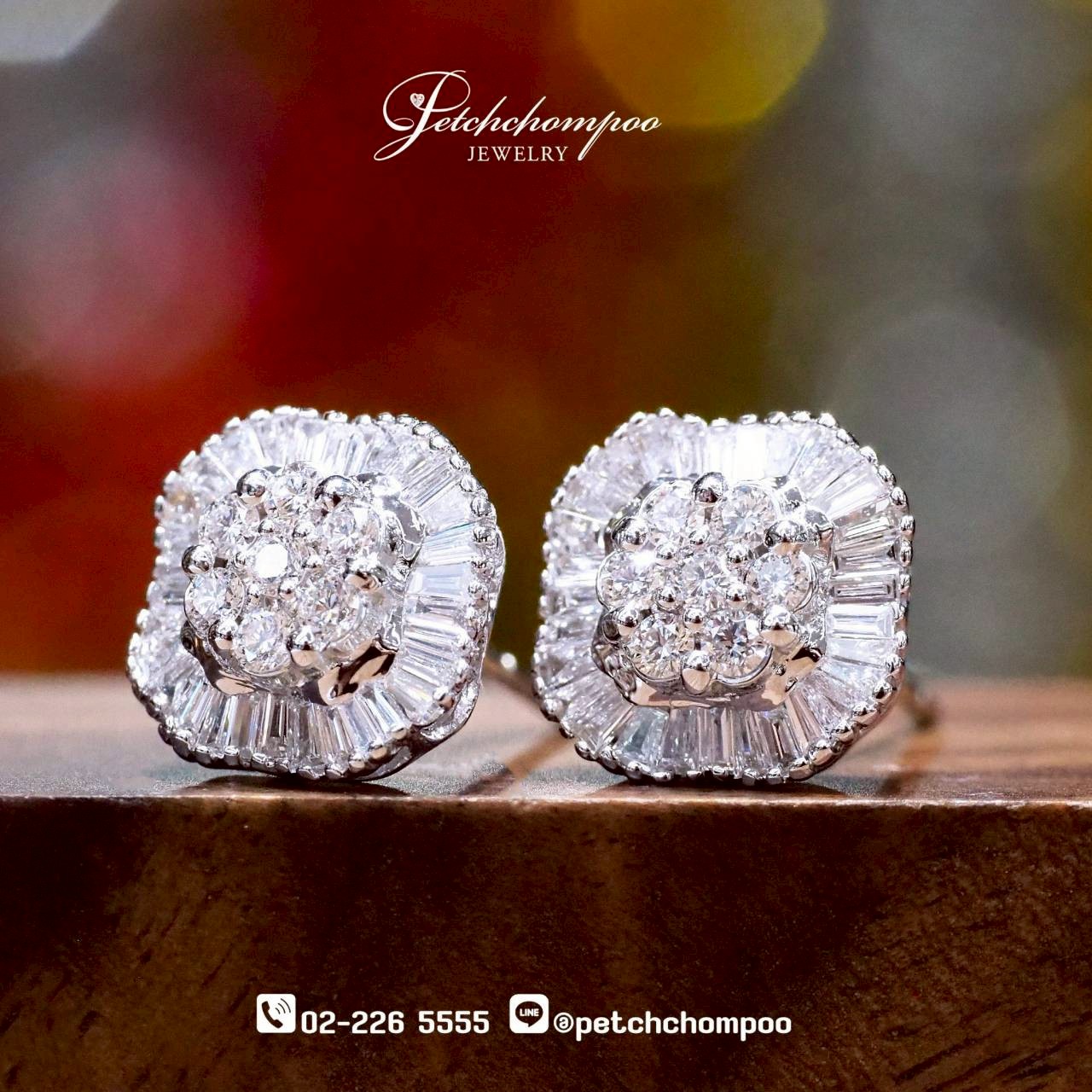 [29991] Radiant Bloom™0.92 carat Diamond Earrings Discount 48,000