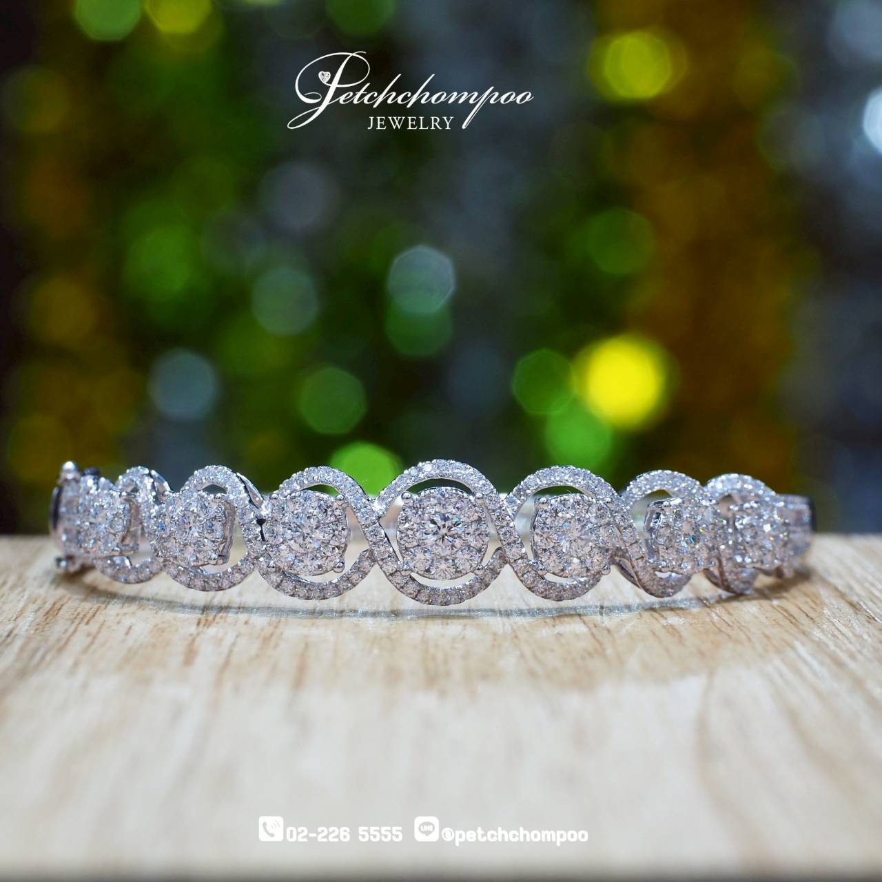 [30184] Eternal Radiance™ สร้อยข้อมือเพชรล้อมไขว้สุดหรู 1.72 กะรัต  99,000 