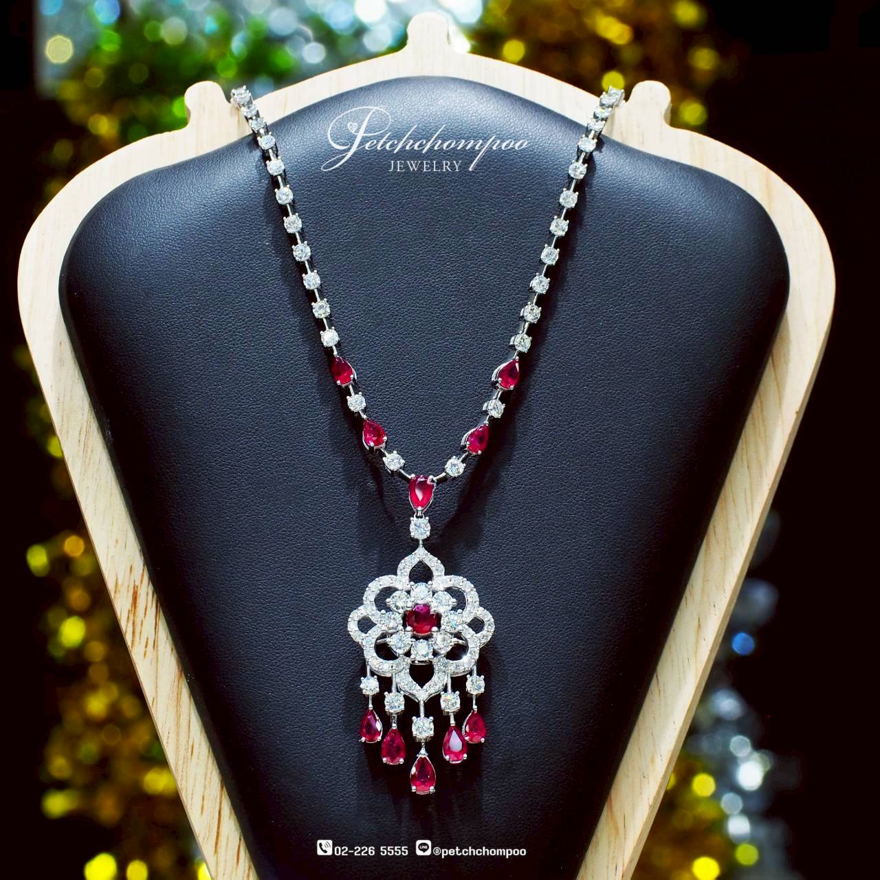 [30322] Crimson Elegance™ 5.00 Carat Ruby &  Diamond Necklace  279,000 