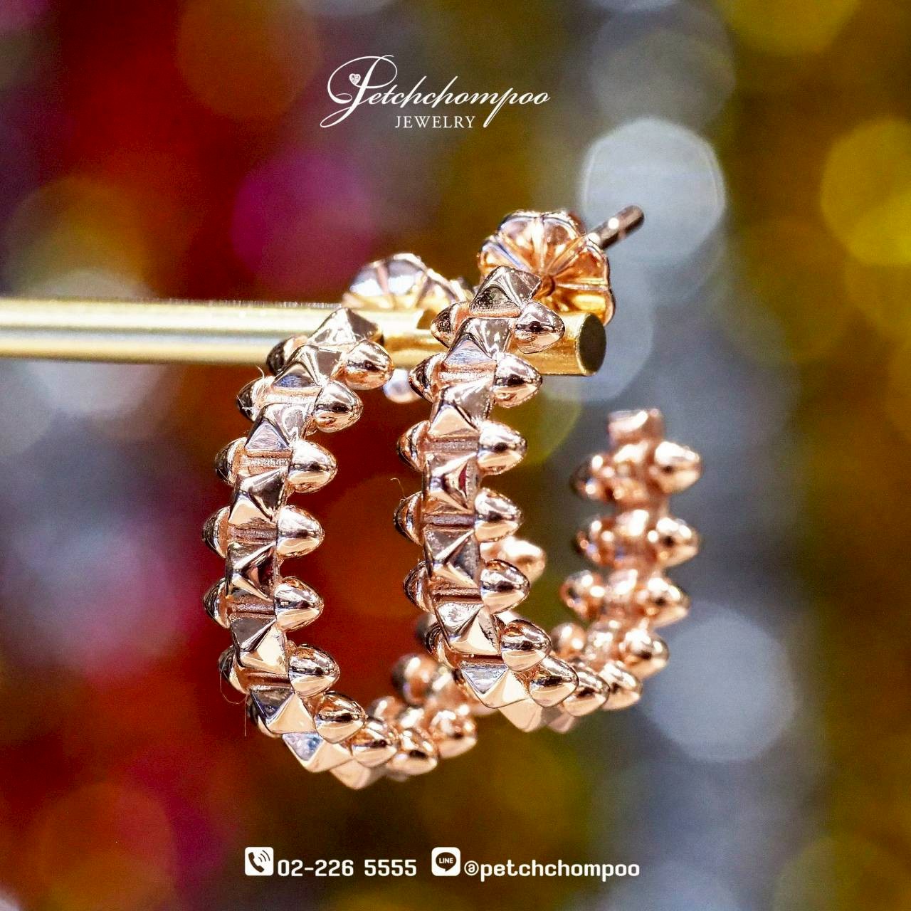 [30010] ต่างหู Pink Gold StudCurve™ เรียบเท่แต่เต็มสไตล์ ลดราคาเหลือ 49,000