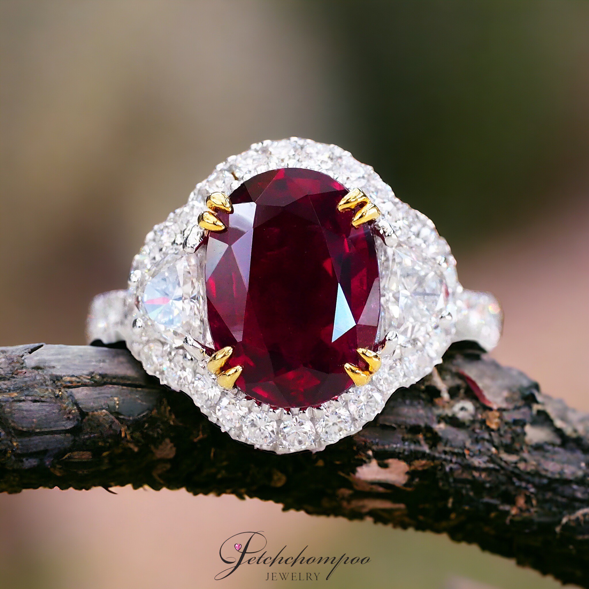 [021051] Siam Ruby and Diamond Ring  790,000 