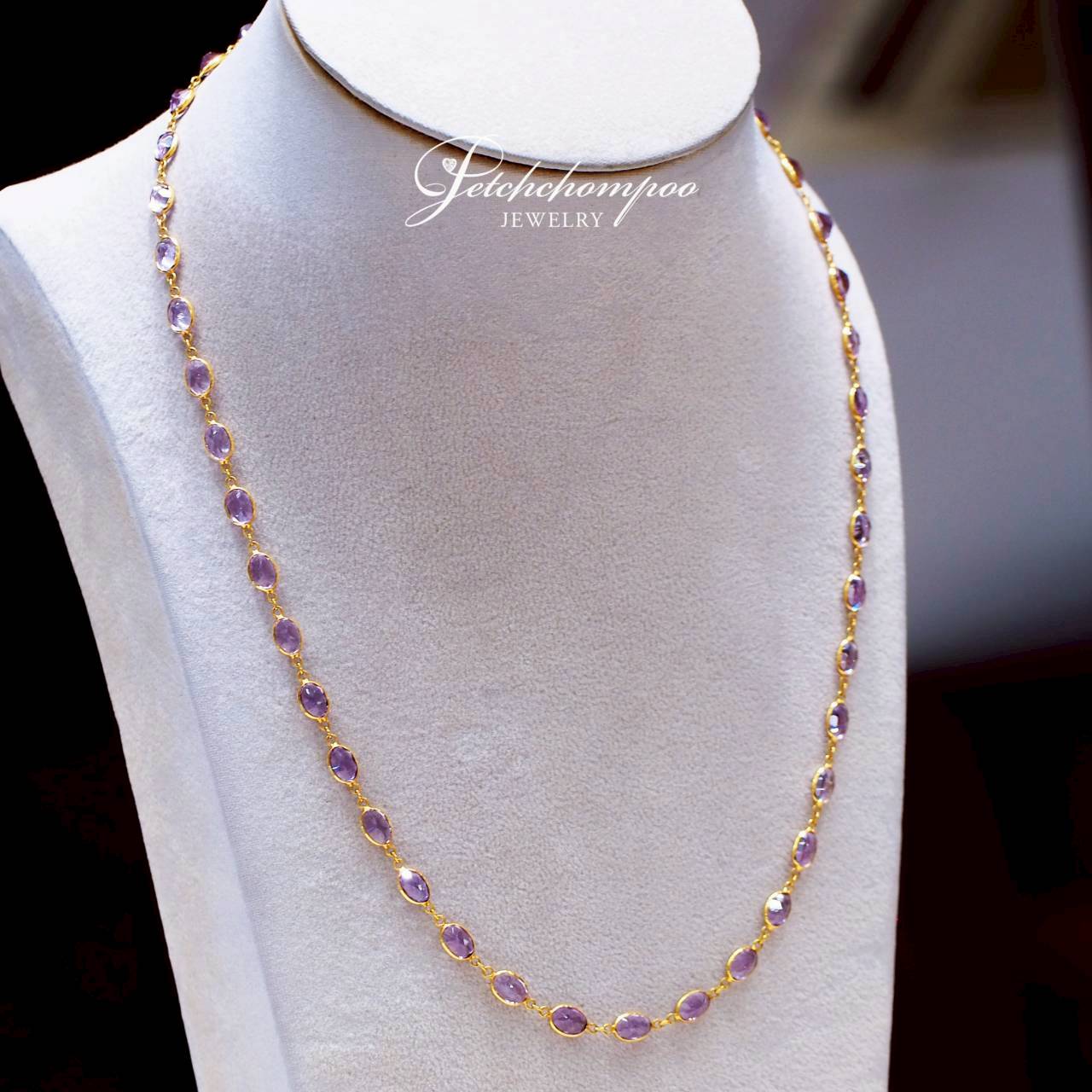 [30912] สร้อยคออเมทิสต์ Lavender Serenity สีม่วงละมุนที่เปล่งประกาย  39,000 