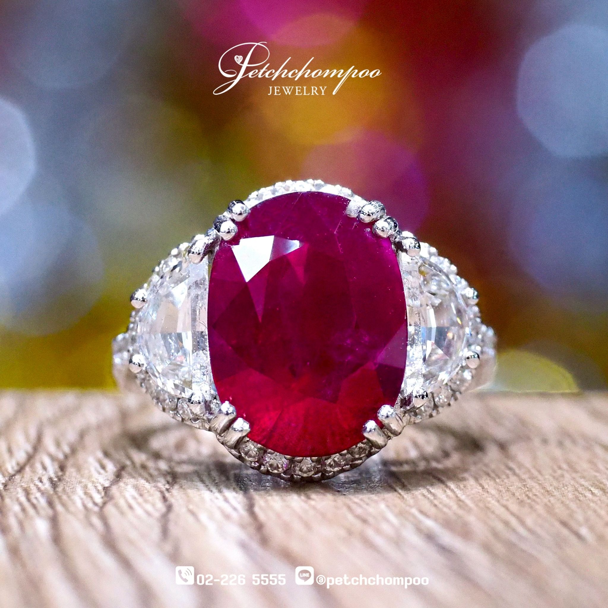 [017090] Burmese Ruby Rings 10.02 Carat GRS Discount 3,900,000