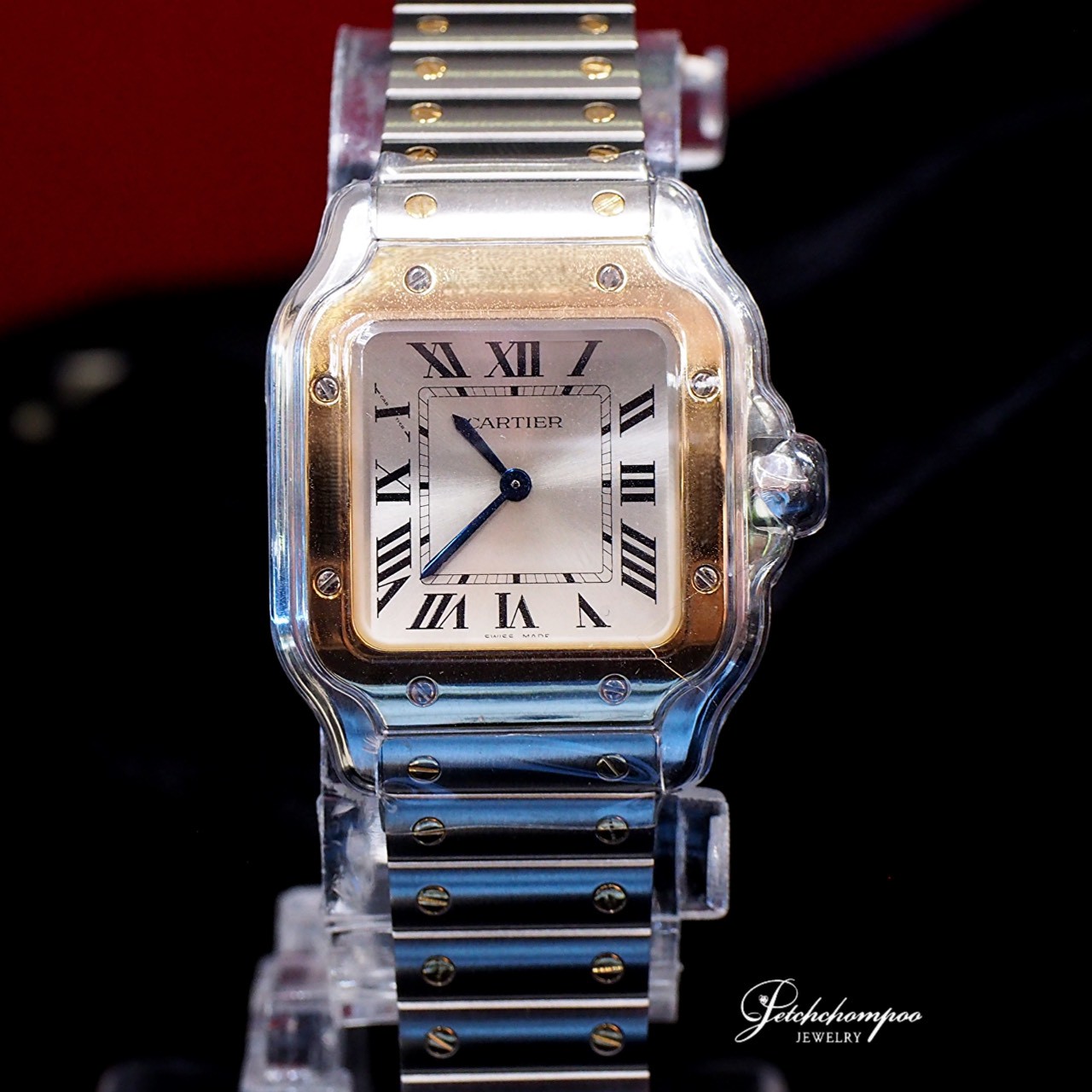[30943] Cartier Santos Size M สองกษัตริย์ (Steel & 18k Yellow Gold)  279,000 
