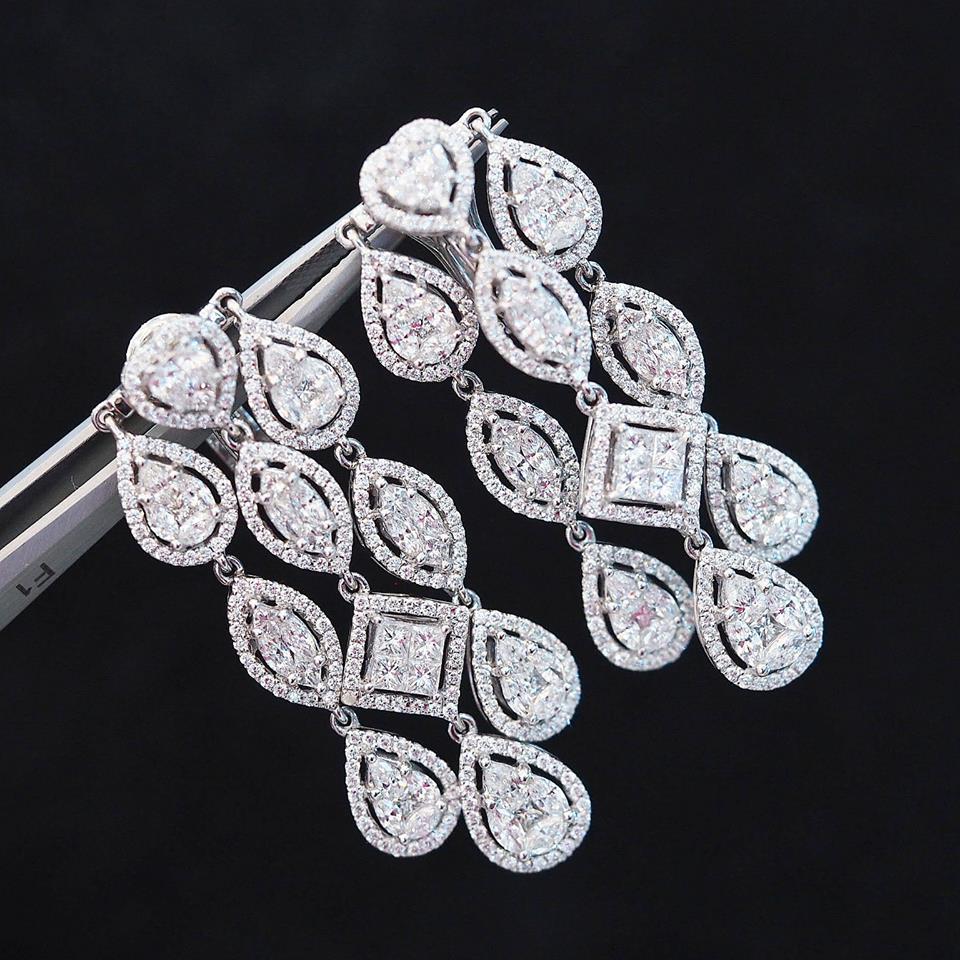 [021342] Diamond Earrings 5.89 Ct Discount 299,000