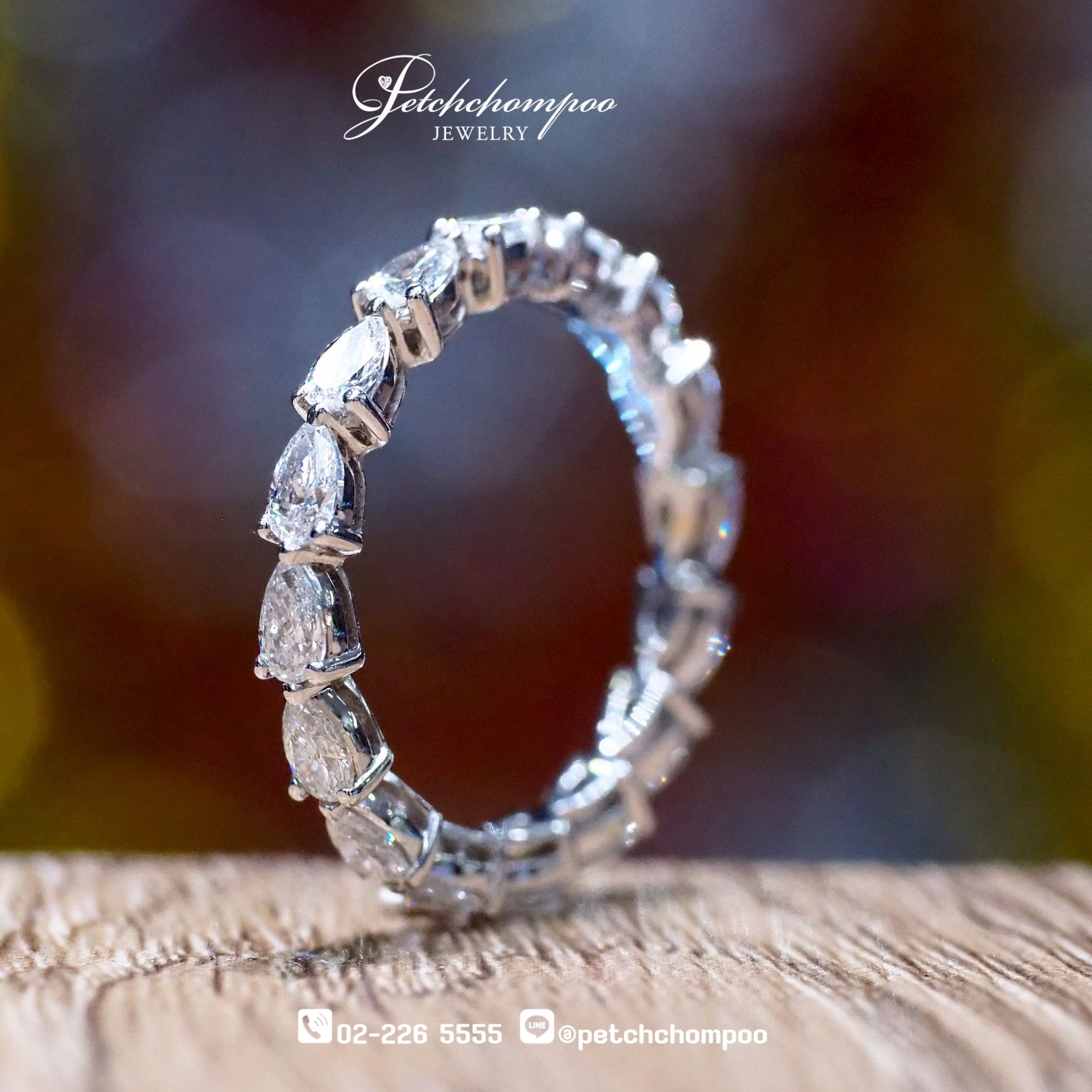 [27586] Pear Shape Eternity Diamond ring  89,000 
