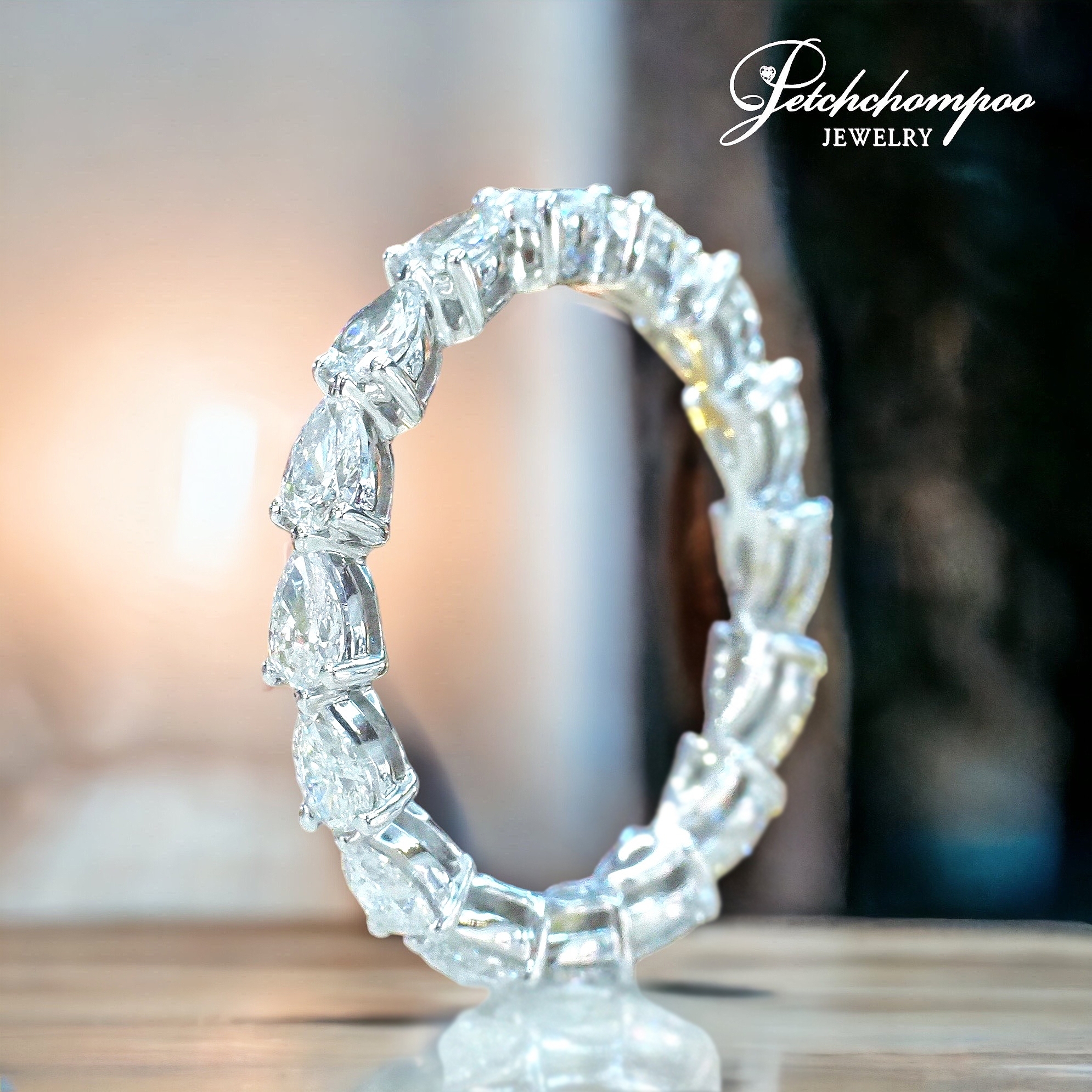 [27586] Pear Shape Eternity Diamond ring  89,000 