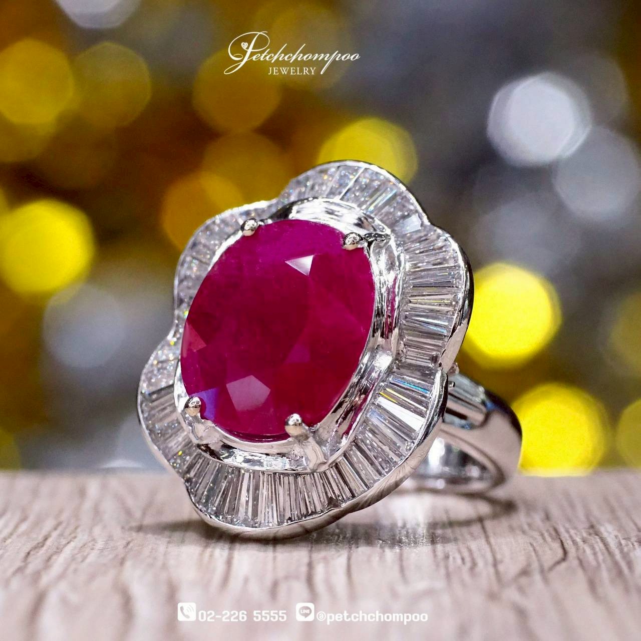 [29889] “Ruby Bloom™” Ring — 10.44 ct Certified Ruby with Diamonds  199,000 