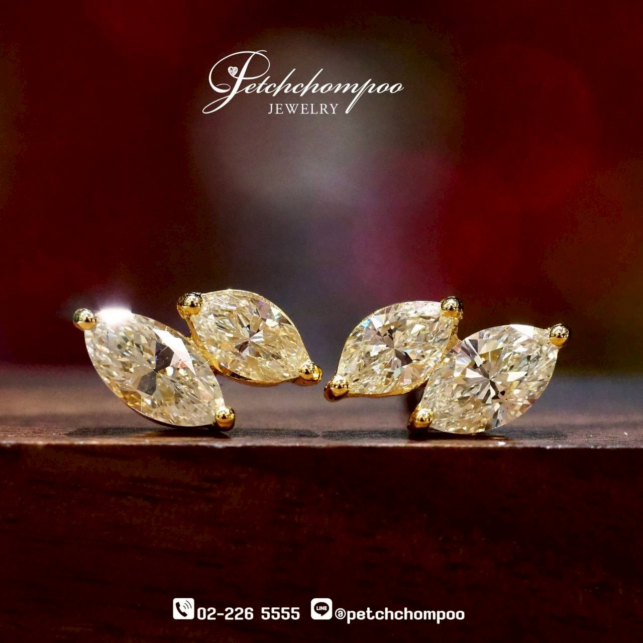 [30066] ต่างหูเพชร Marquise Harmony™ 1.77 กะรัต  79,000 