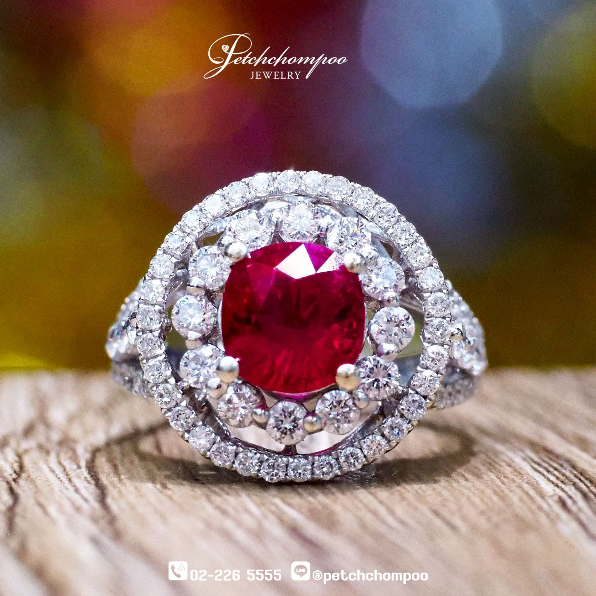 [019974] Ruby 2.00 cts diamond ring  490,000 