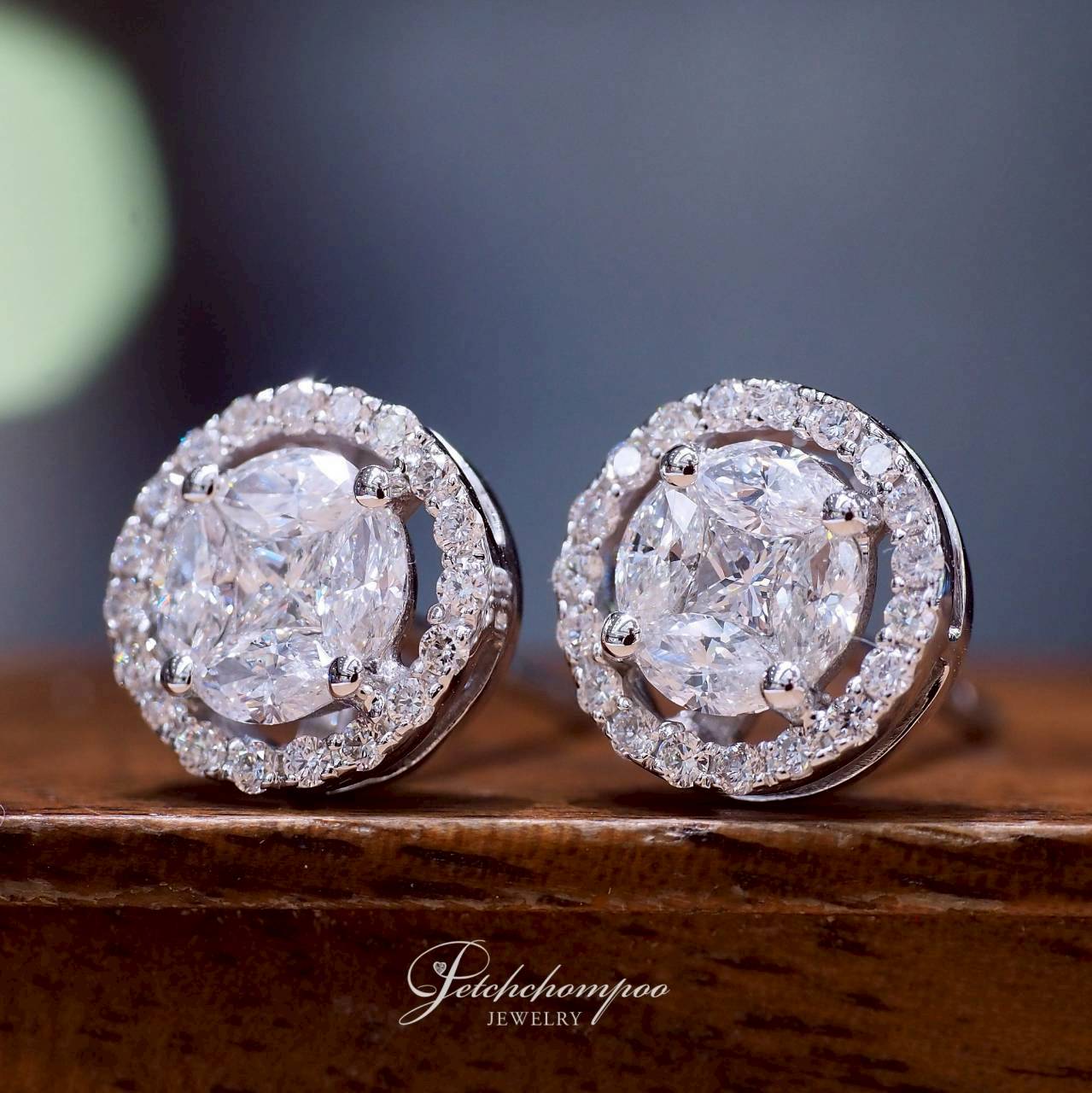 [30886] ต่างหูเพชรประกบ Celestial Embrace สุดหรูสง่างามทุกมุมมอง  69,000 