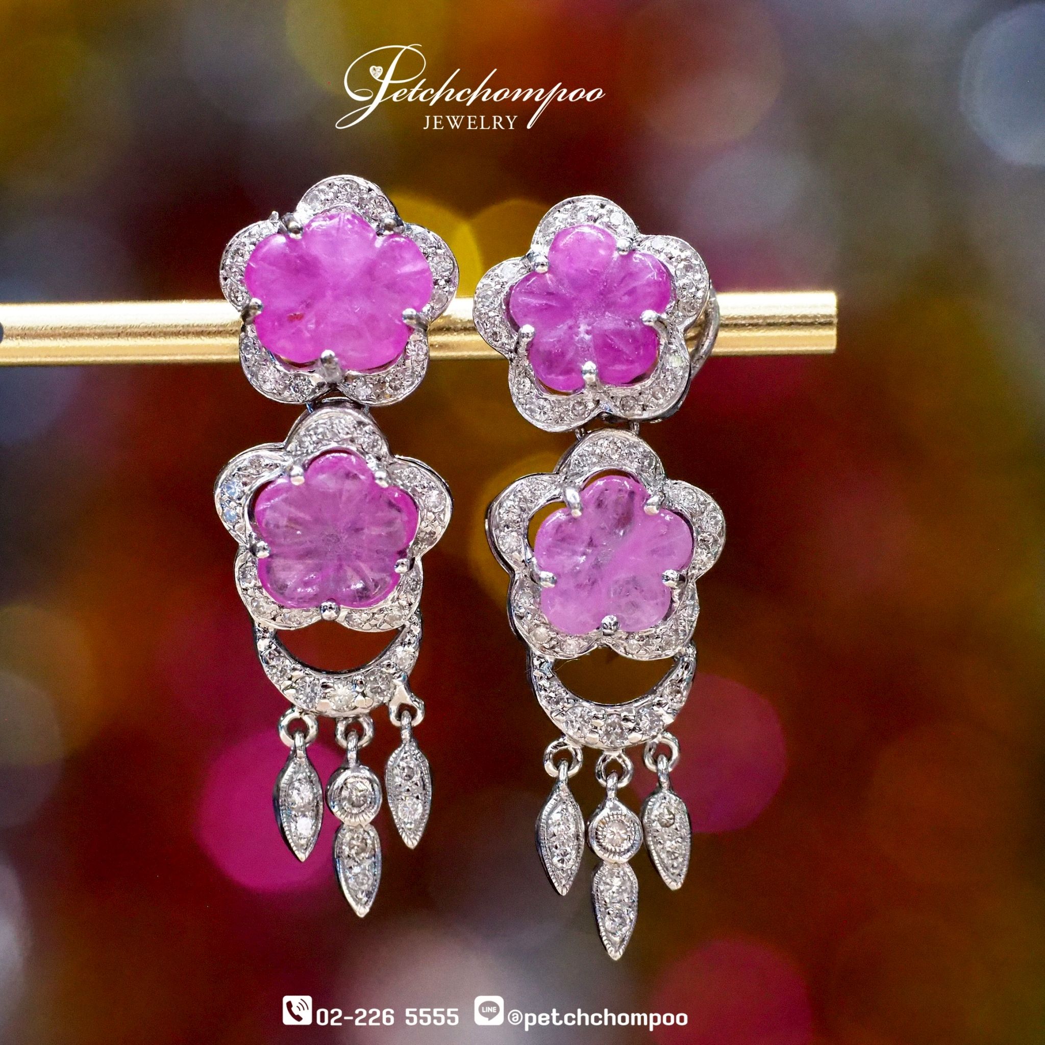 [007868] Ruby Bur mese Earrings  59,000 