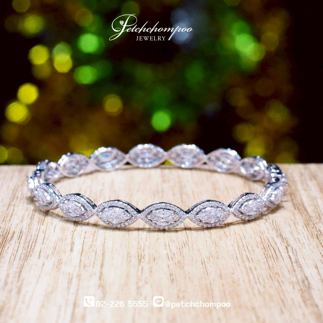 [021341] Marquise Mirage™ กำไลเพชรล้อมหรู 4.96 กะรัต  199,000 