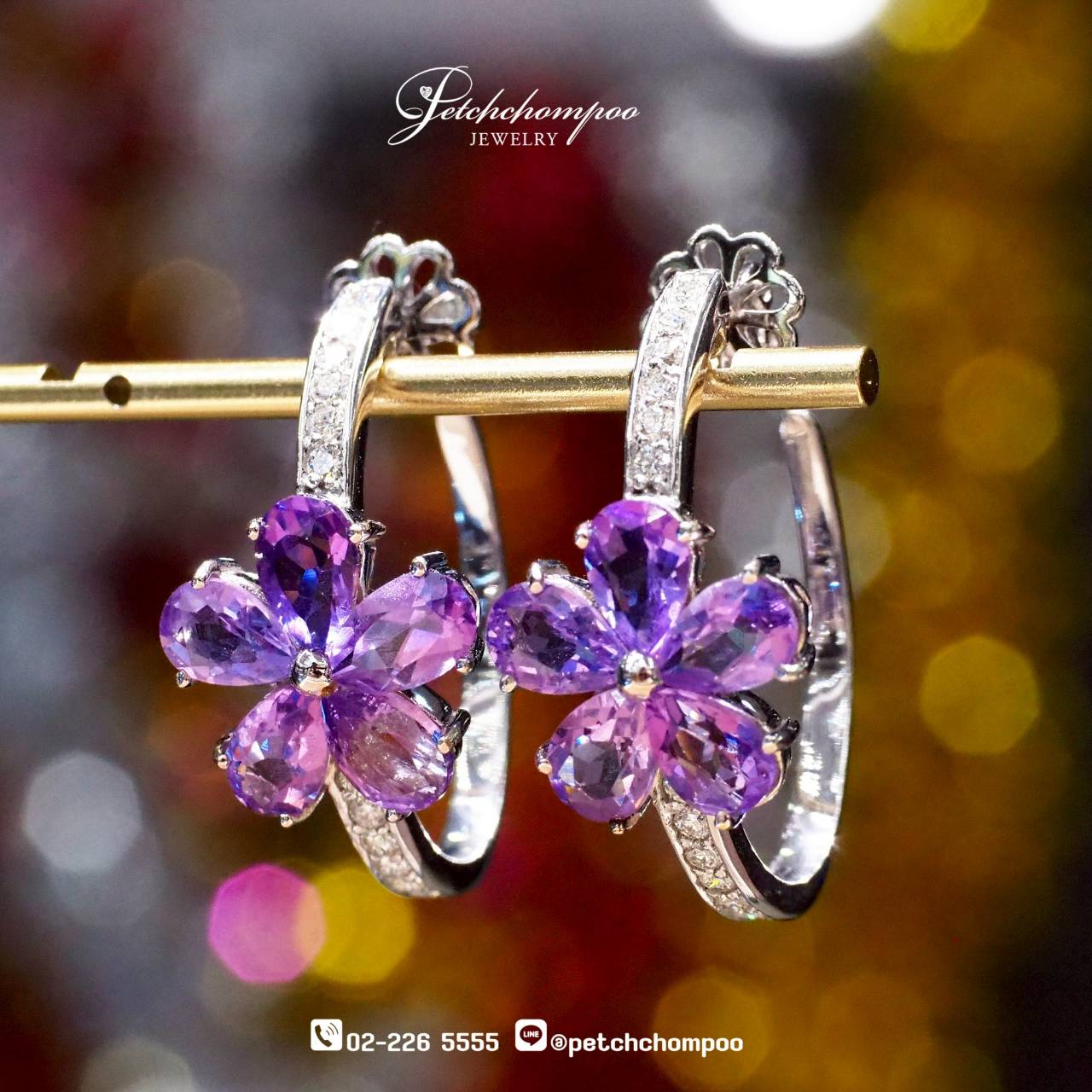 [29105] Amethyst and diamond earring  59,000 