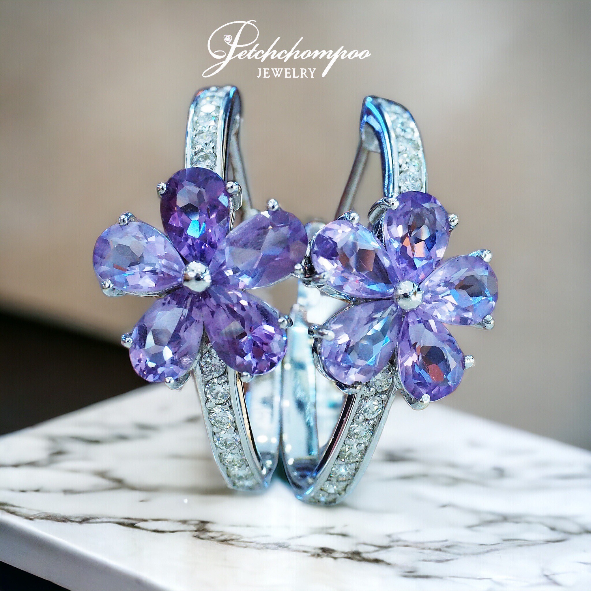 [29105] Amethyst and diamond earring  59,000 
