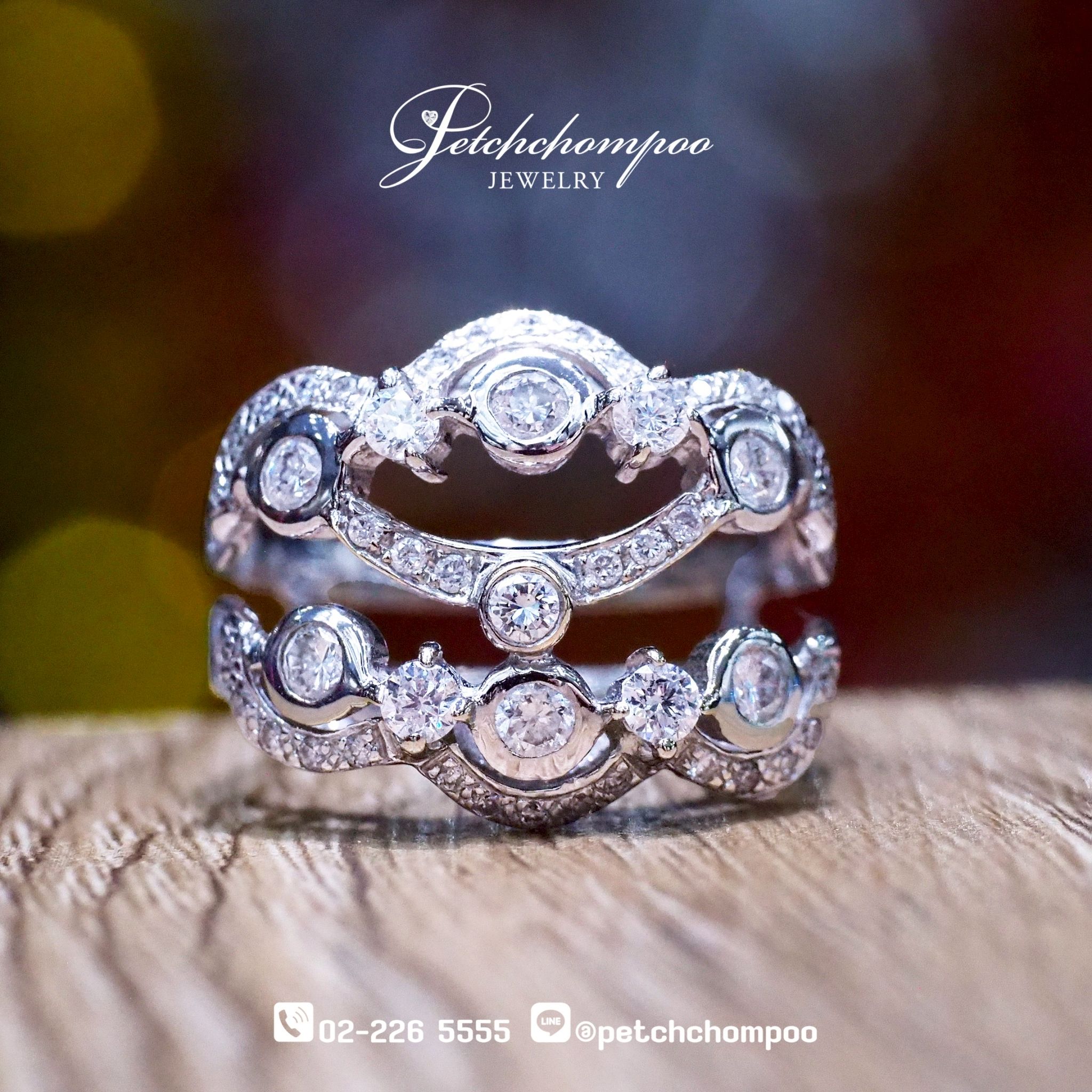 [015693] แหวนเพชรหน้ากว้าง ลดราคาเหลือ 35,000