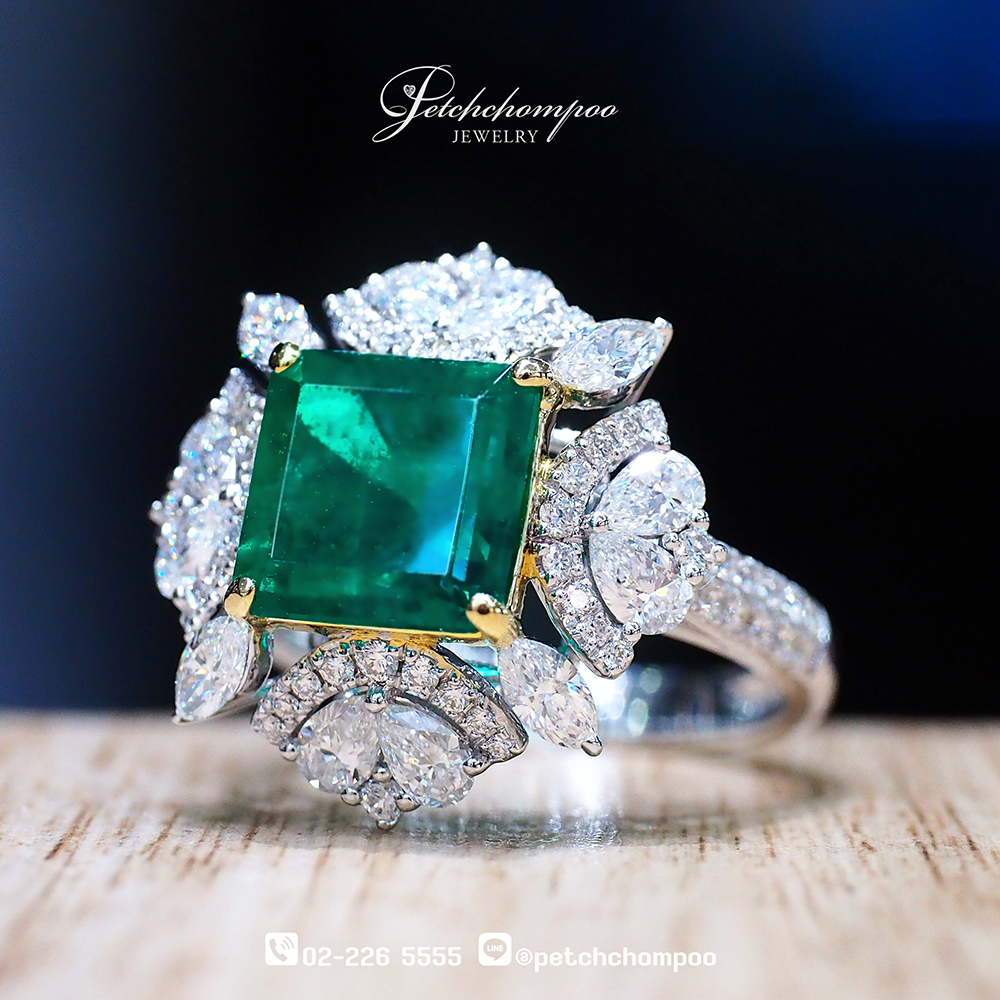[30505] แหวนมรกตโคลัมเบีย "Emerald Sovereign" 3.80 กะรัต  359,000 