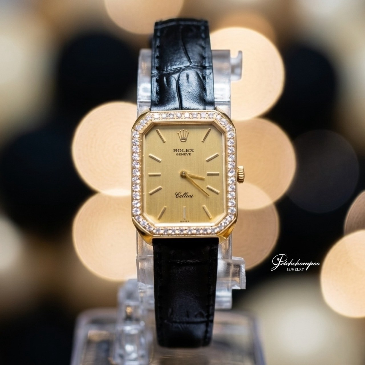 [27517] Rolex Cellini watch set with diamonds  145,000 