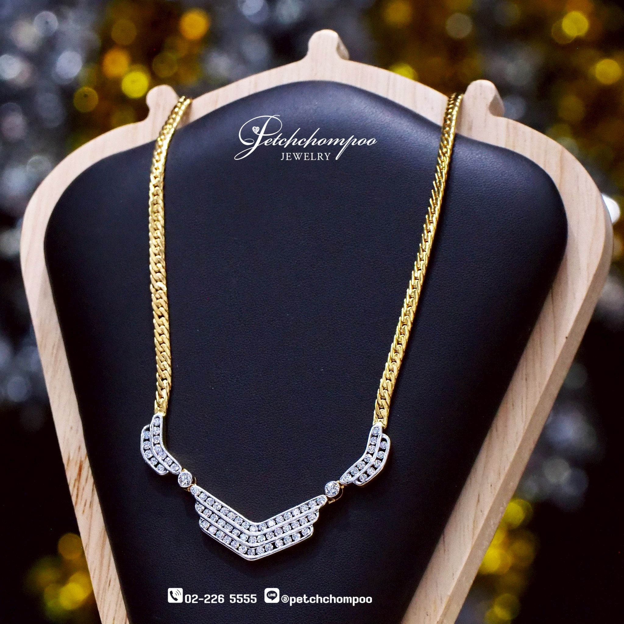[004869] Diamond Necklace – Modern Elegance in Gold  159,000 