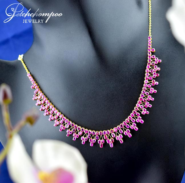 [020034] Ruby 29.60cts diamond Necklaces  99,000 