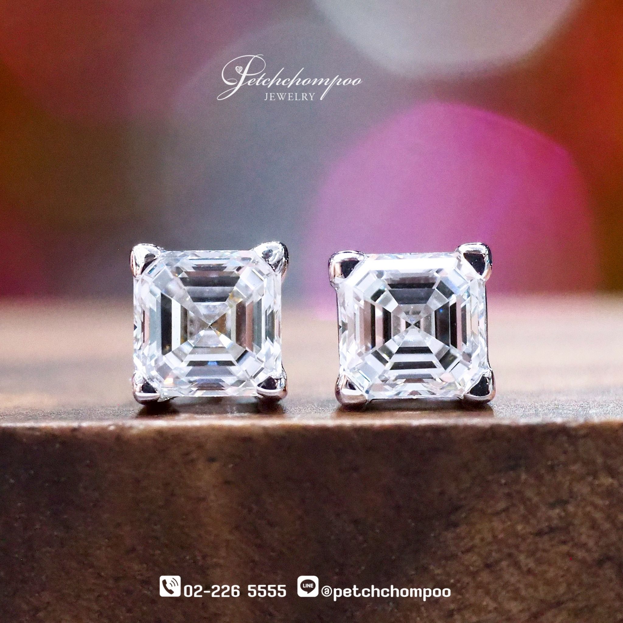 [27759] ต่างหูเพชรใบเซอร์ GIA เม็ดละ 50 ตังค์ H VVS1 ลดราคาเหลือ 109,000