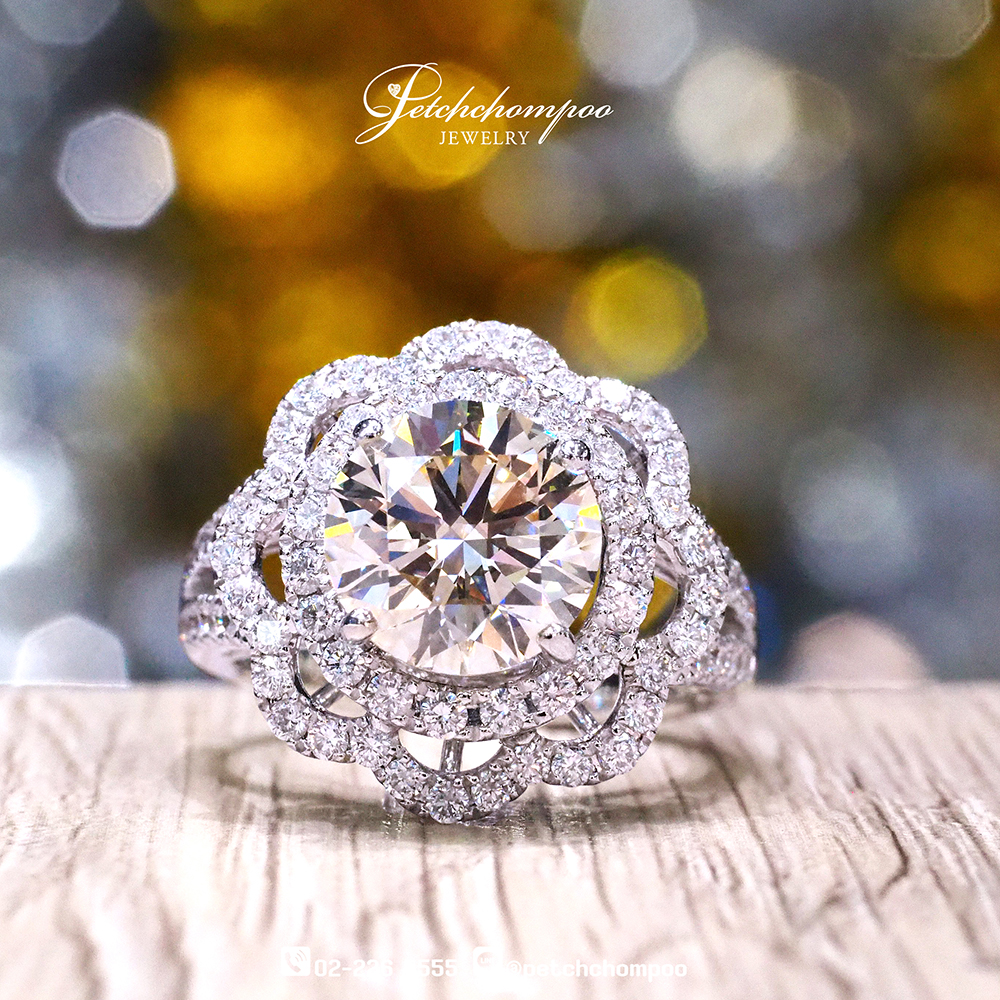 [28784] Diamond Bloom™ Ring – 3.51 Carats of Floral Grandeur Discount 599,000
