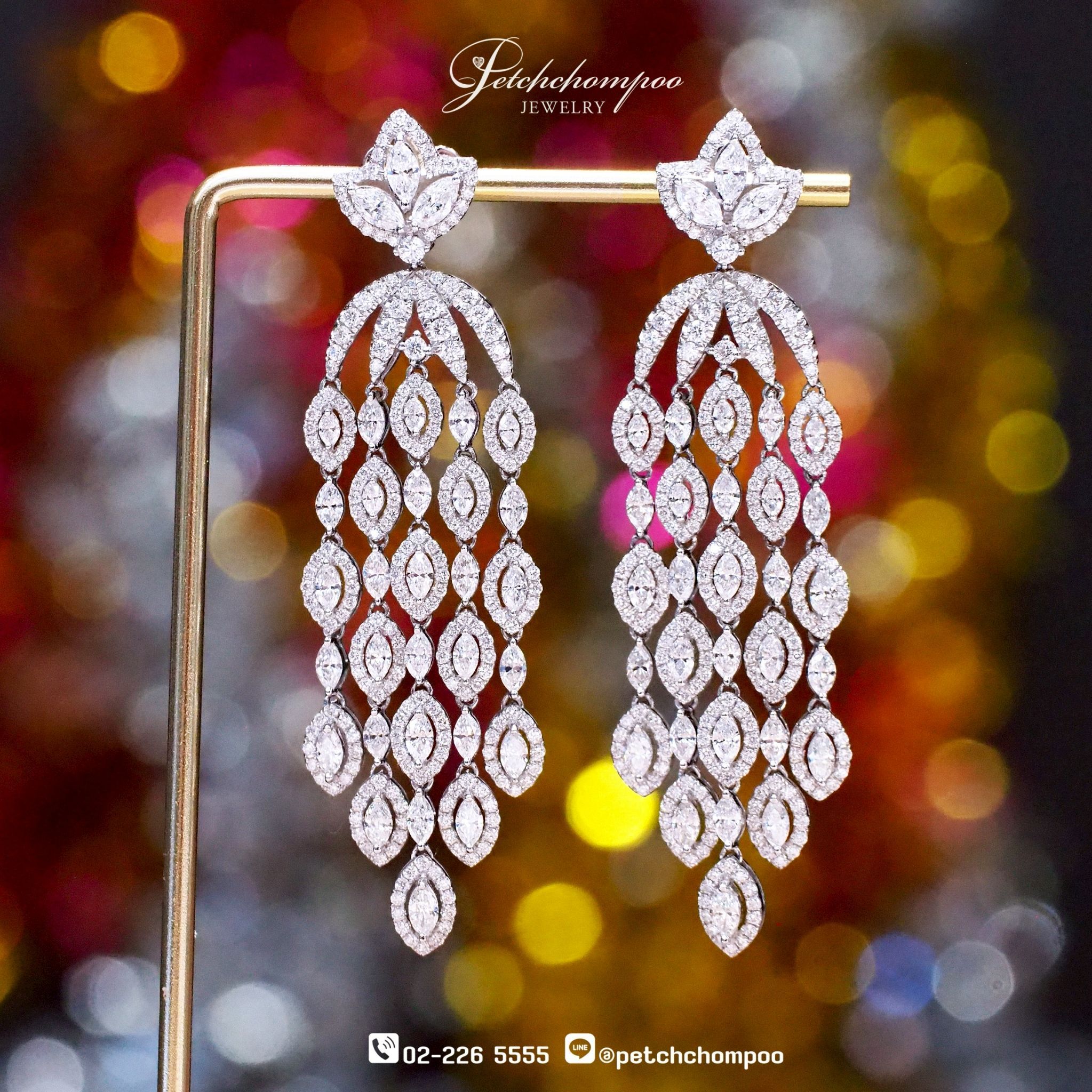 [30129] Celestial Cascade™ — 10.31 ct Diamond Chandelier Earrings  490,000 