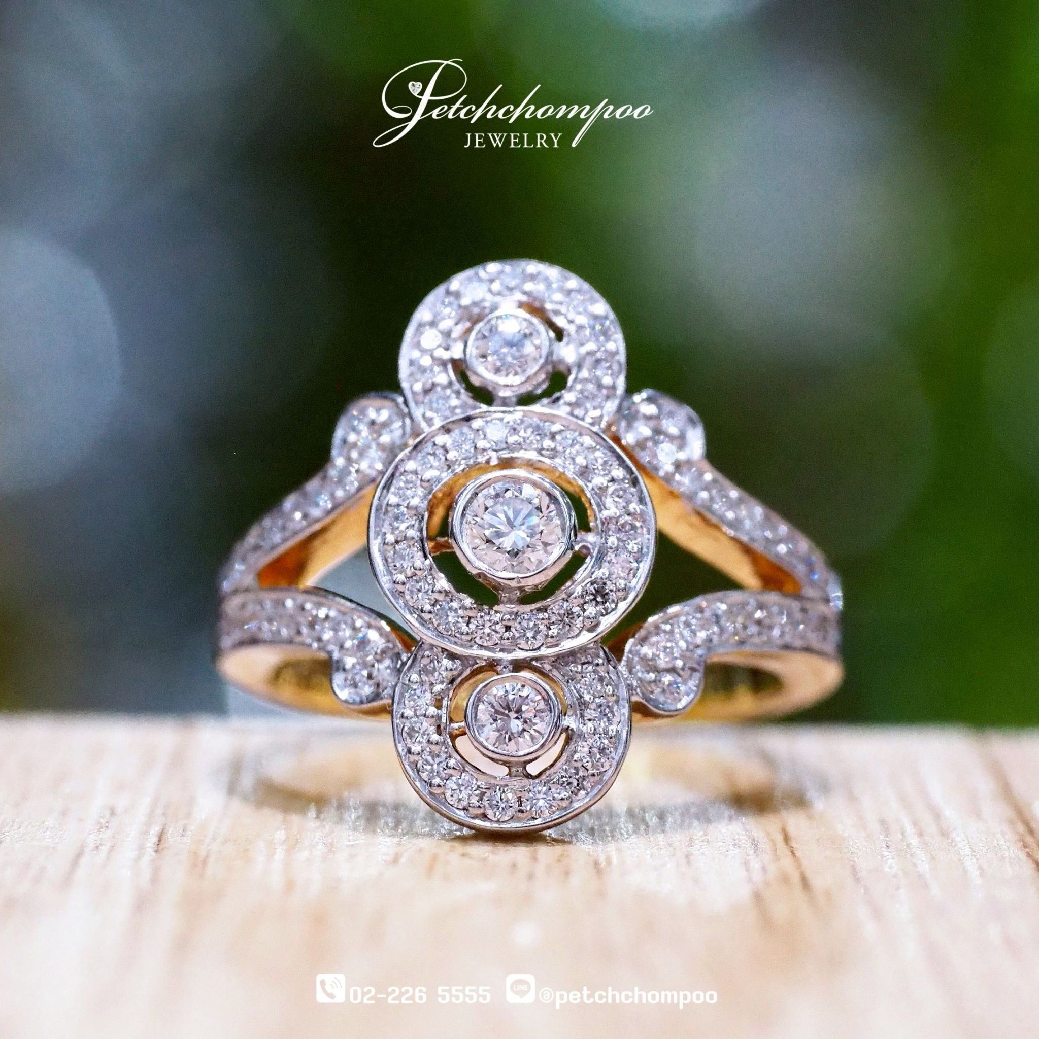 [27872] แหวนเพชรหน้ากว้าง 0.89 กะรัตเซอร์ GCI  49,000 
