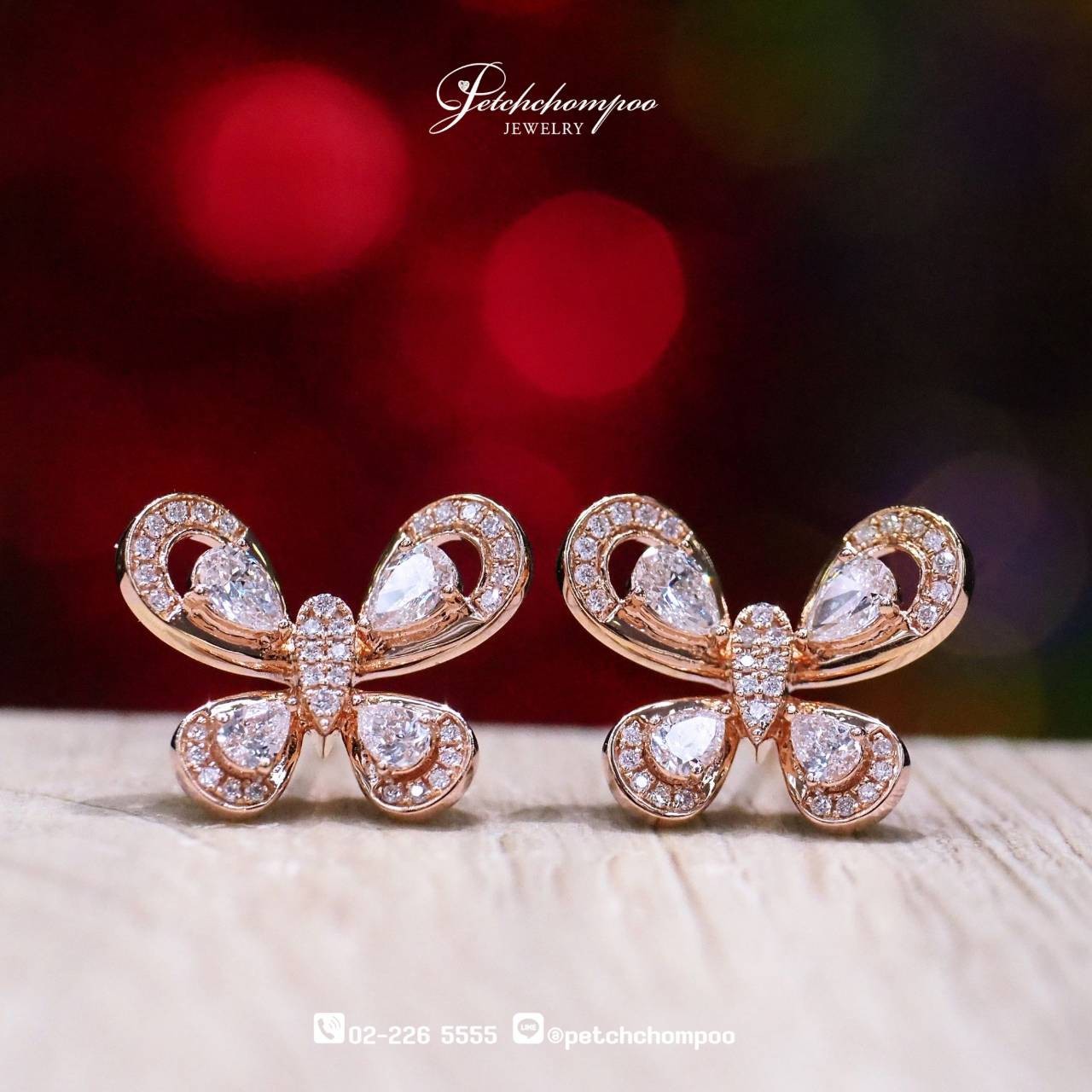 [29811] Butterfly Blush Earrings™  Diamond Earrings  69,000 
