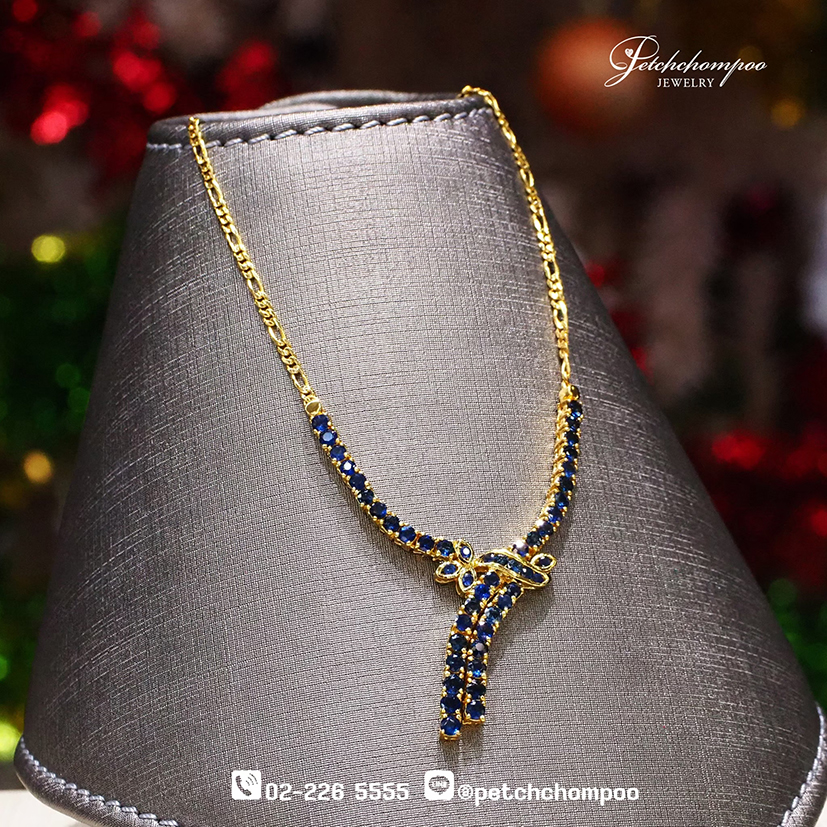 [29750] Blue sapphire with gold necklace  69,000 