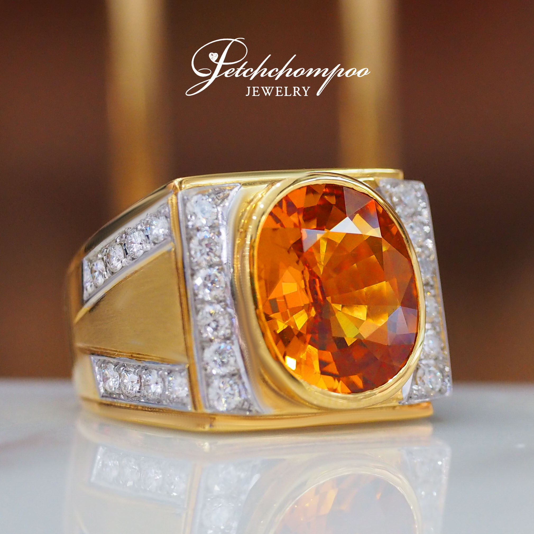 [26969] Yellow Saphire with diamond ring  189,000 