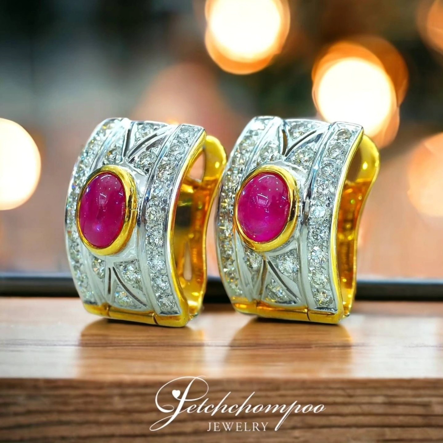 [022920] Ruby with diamond earring  69,000 