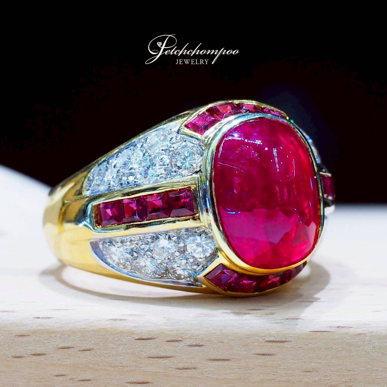 [30792] แหวนทับทิม Mozambique Crimson Sovereign Mozambique 5.51 กะรัต | GFCO  290,000 