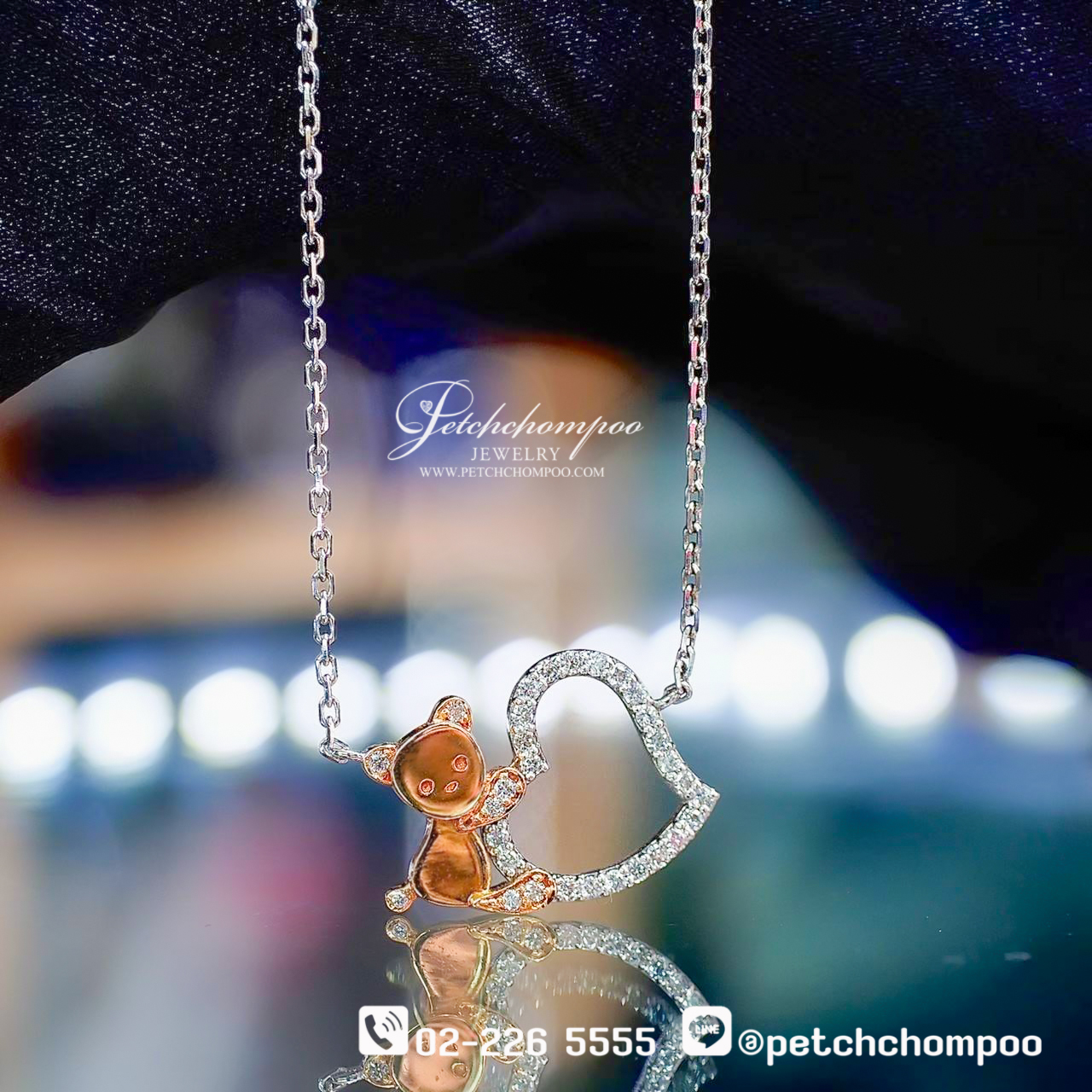 [022159] Teddy Bear Diamond Necklaces  19,000 